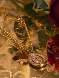 Chanel Vintage 24k Aged Gold Plated CC Pendant Necklace
