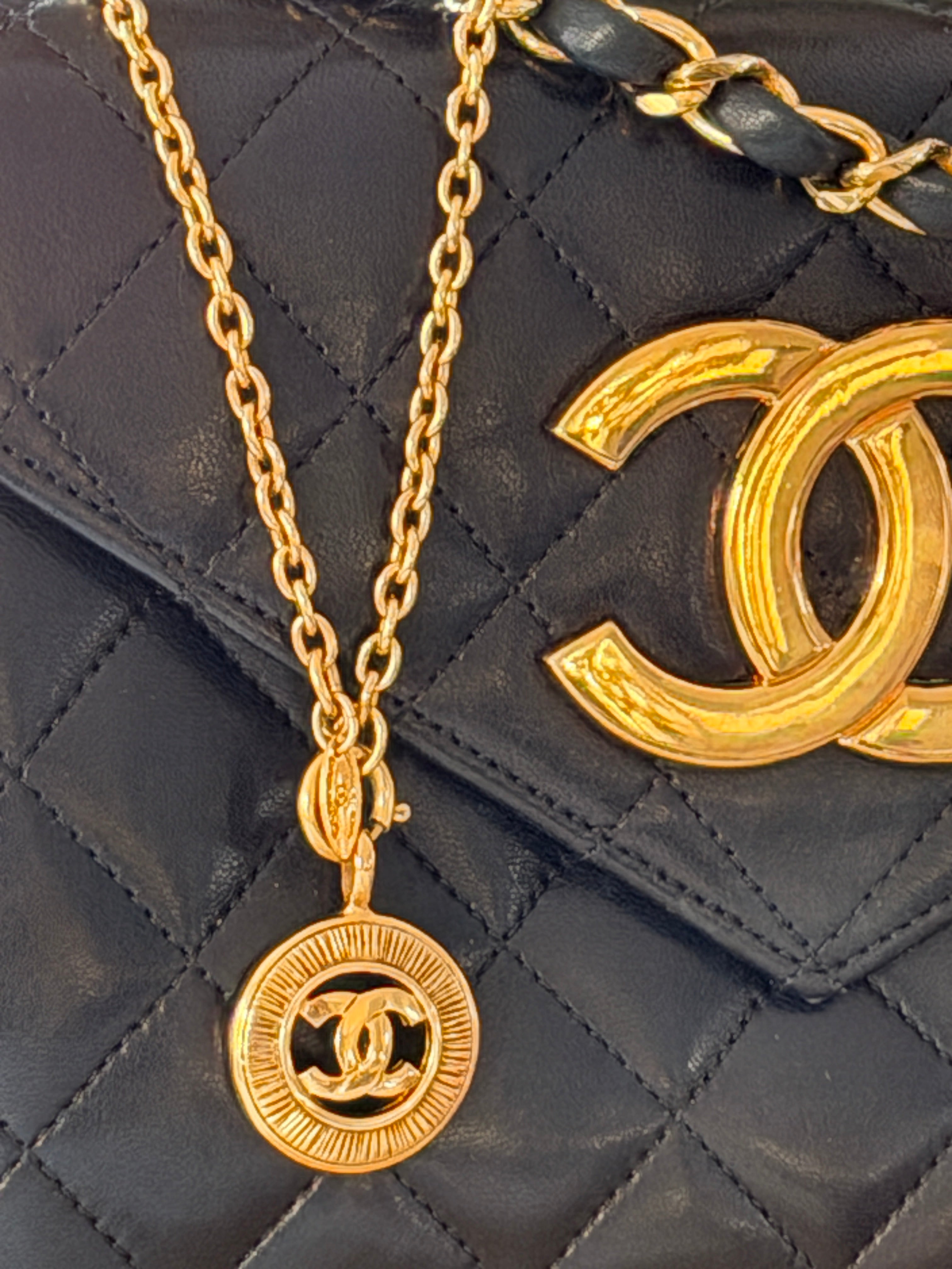 Chanel Coco Mark Necklace 24k Gold Plated