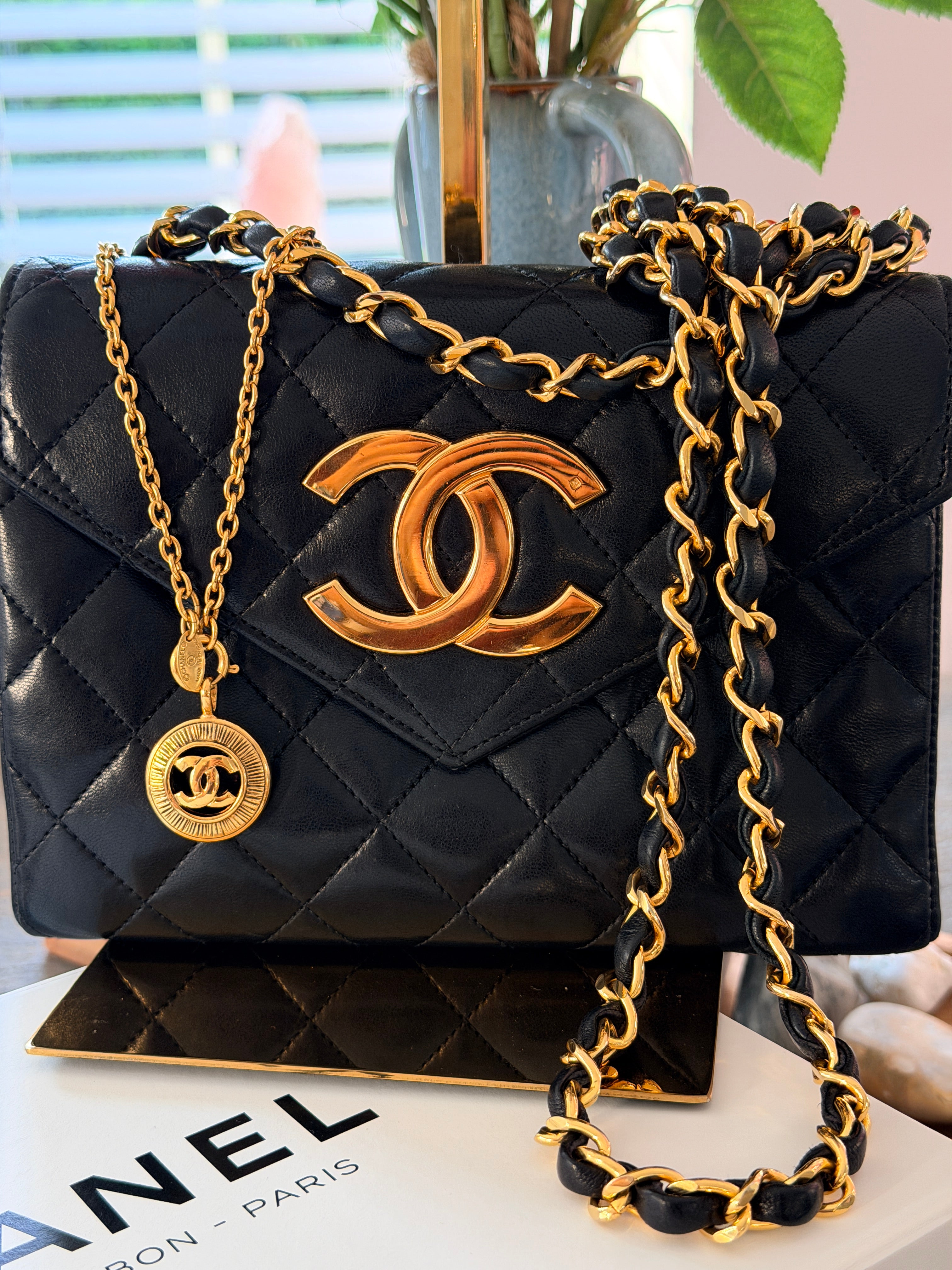 Chanel Coco Mark Necklace 24k Gold Plated