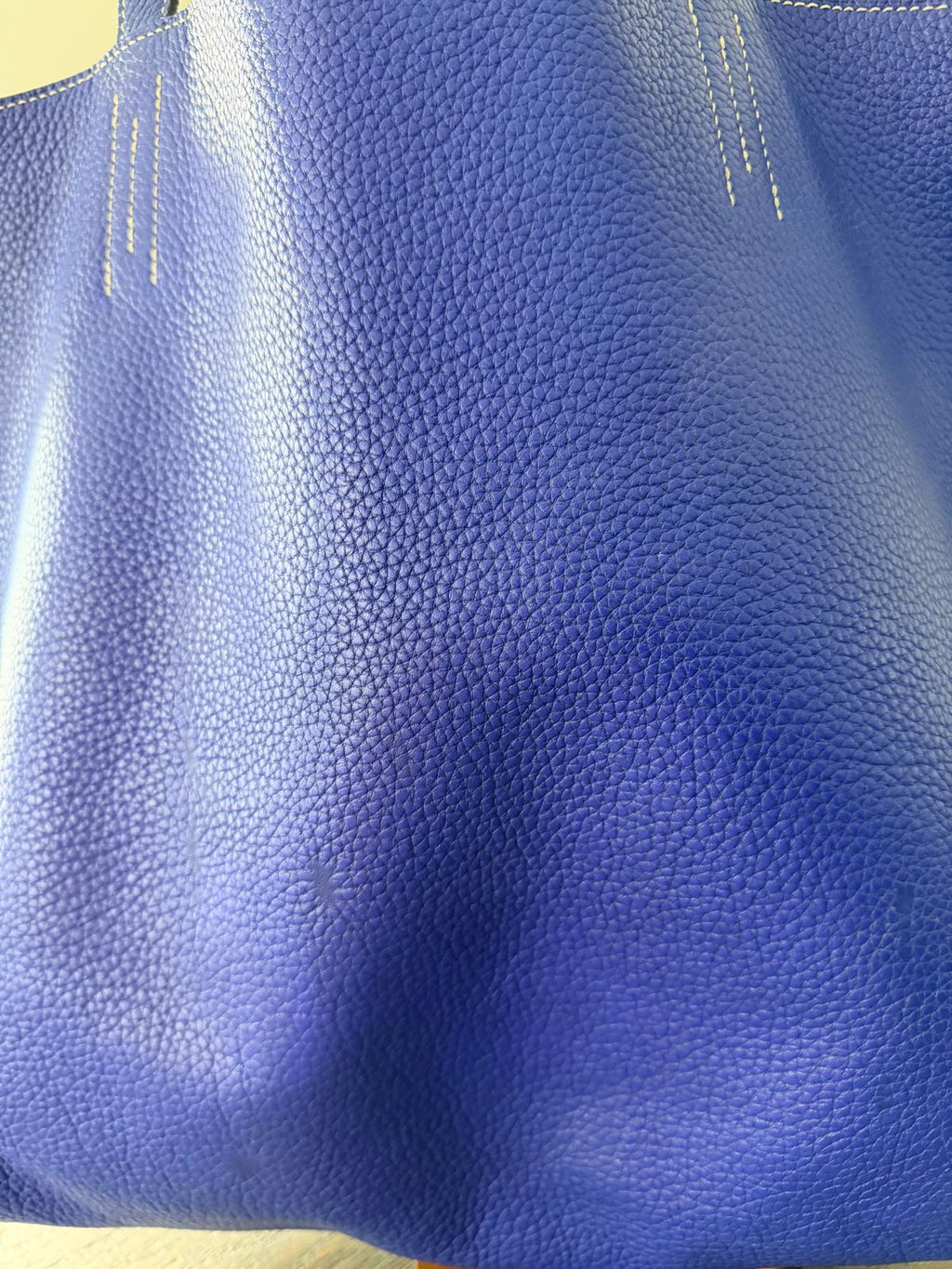 Hermès Double Sens 45 Tote Bag Blue & Grey Reversible Taurillon Clémence Leather