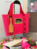 Louis Vuitton Mini Tote Bag Pink Canvas Gold Hardware – Made in France