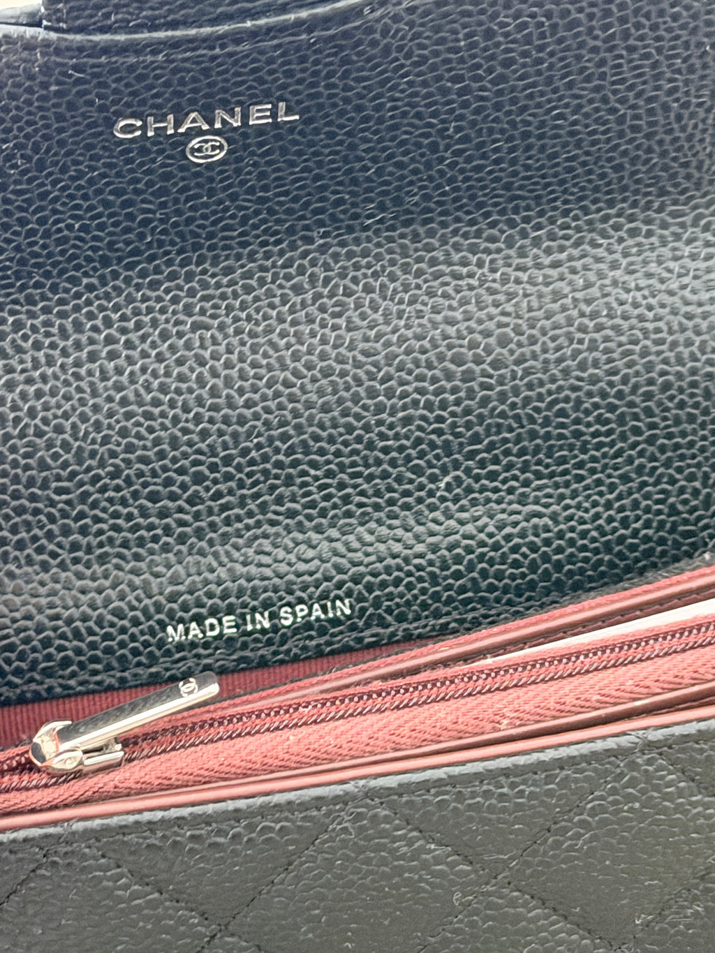 Chanel Long Wallet 2022-2024 Black Caviar Leather Silver Hardware