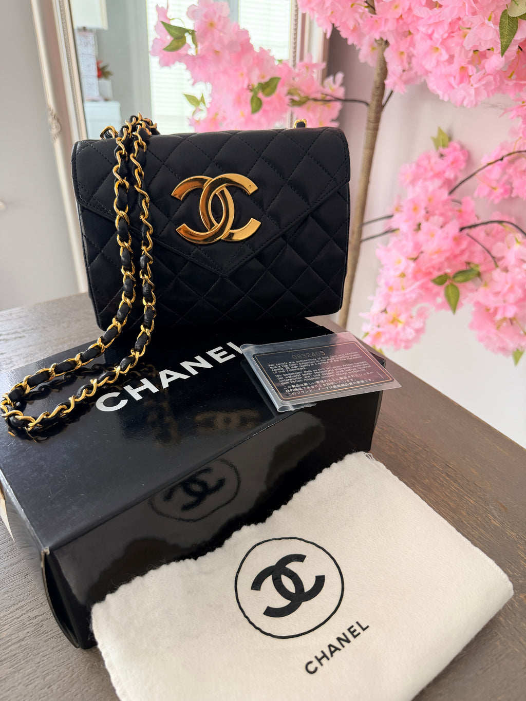Chanel Vintage Matelasse Mini Shoulder Bag Single Flap Black Lambskin Leather 1986 - 1989