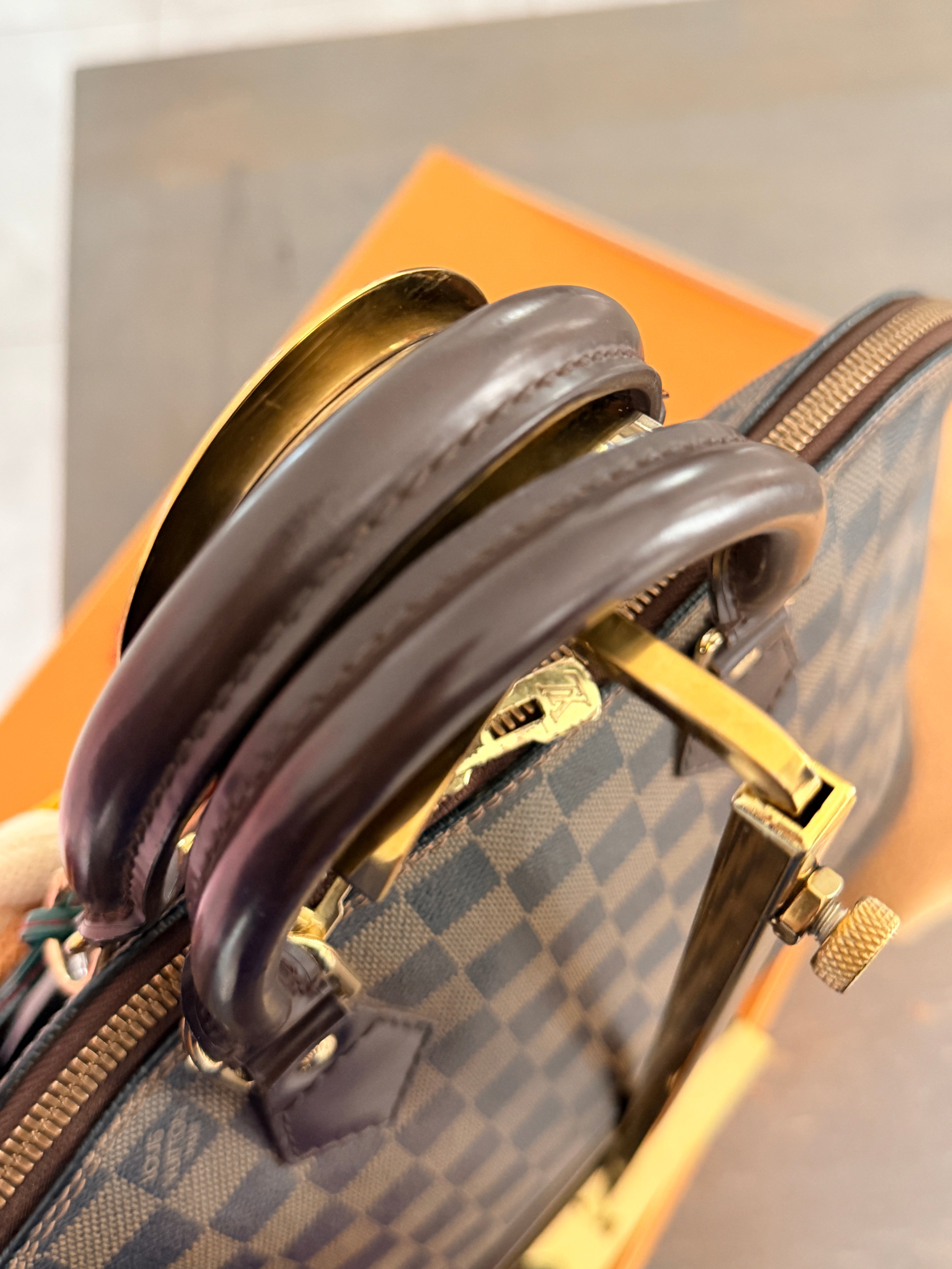 Louis Vuitton Alma Ebene PM Made in France Gold Hardware