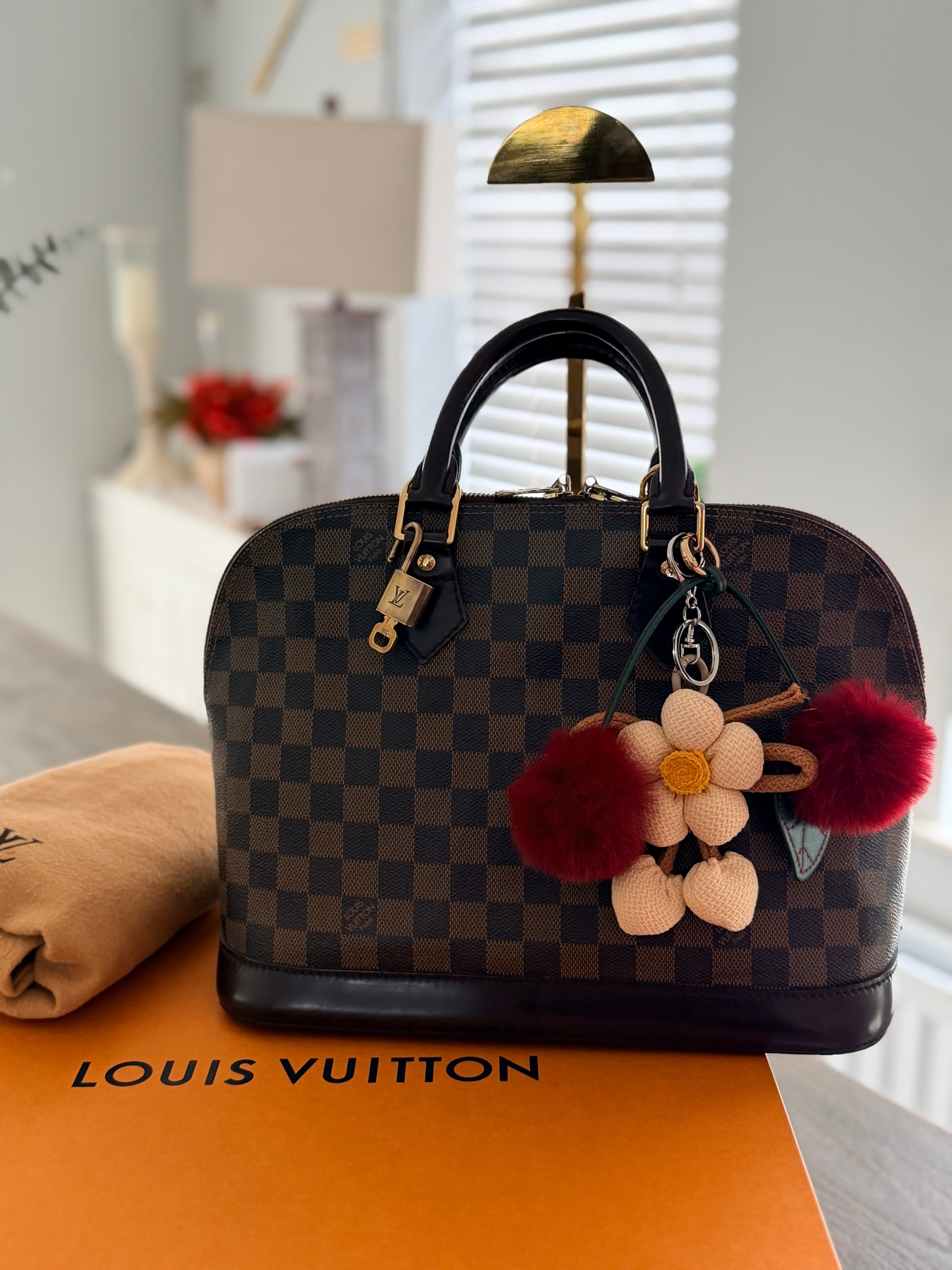 Louis Vuitton Alma Ebene PM Made in France Gold Hardware