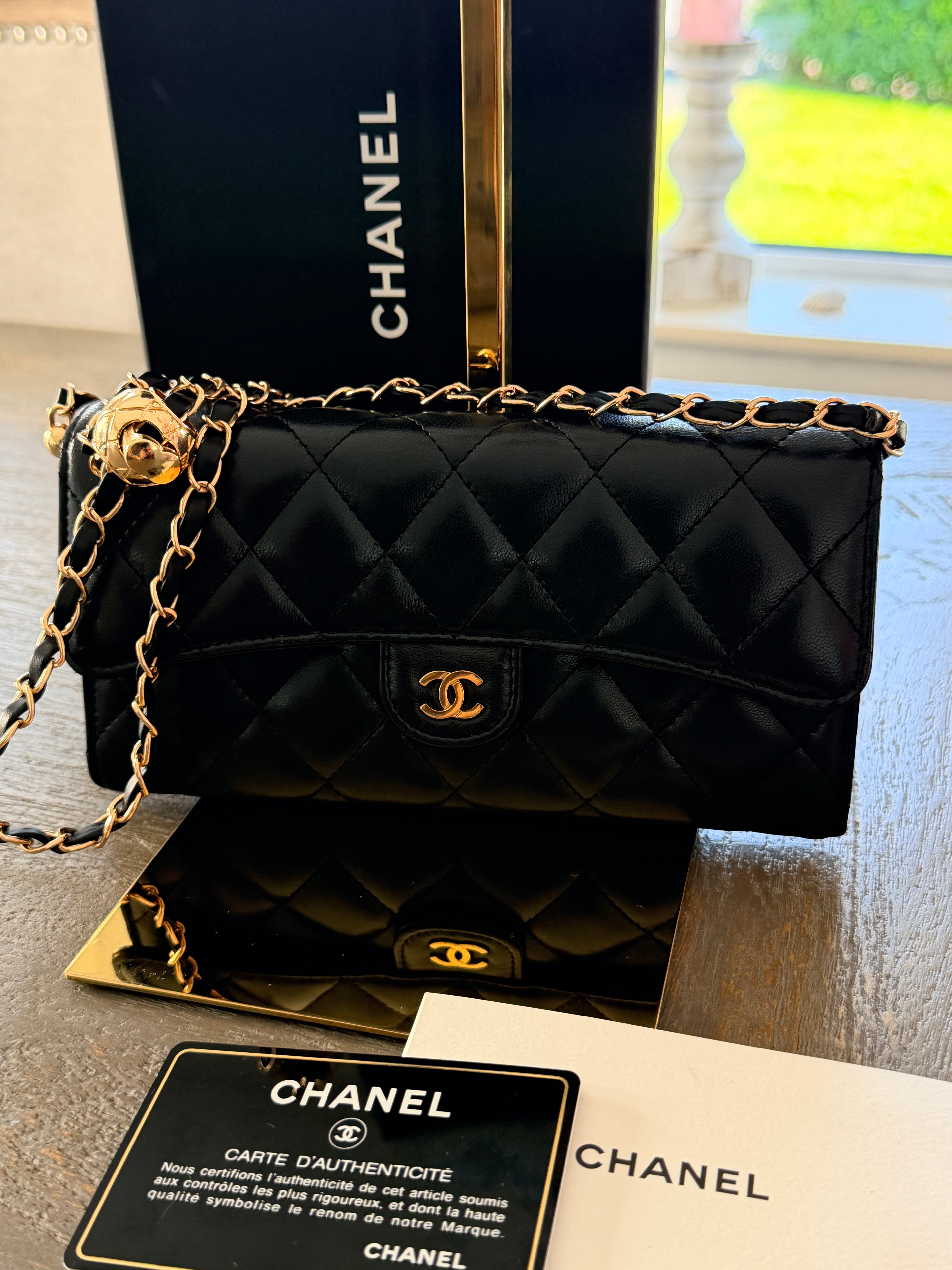 Chanel Matelasse Long Wallet Black Lambskin Leather Gold Hardware