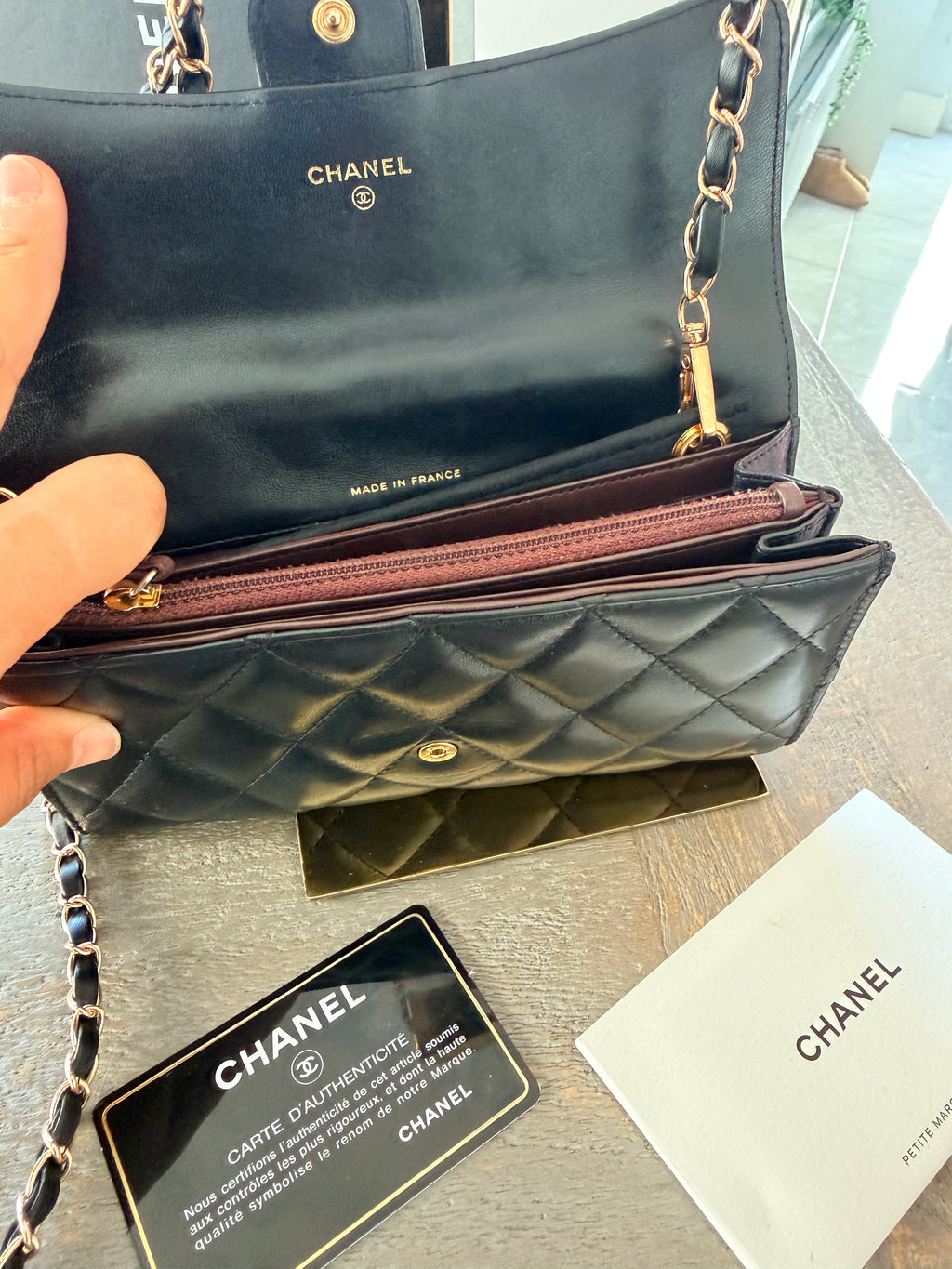Chanel Matelasse Long Wallet Black Lambskin Leather Gold Hardware