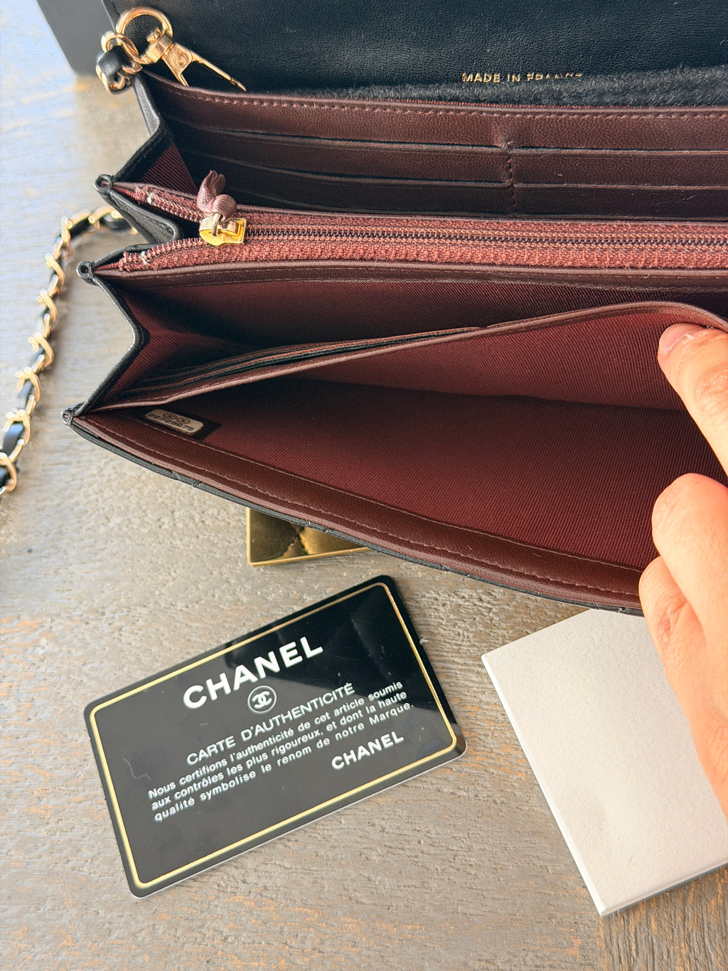 Chanel Matelasse Long Wallet Black Lambskin Leather Gold Hardware