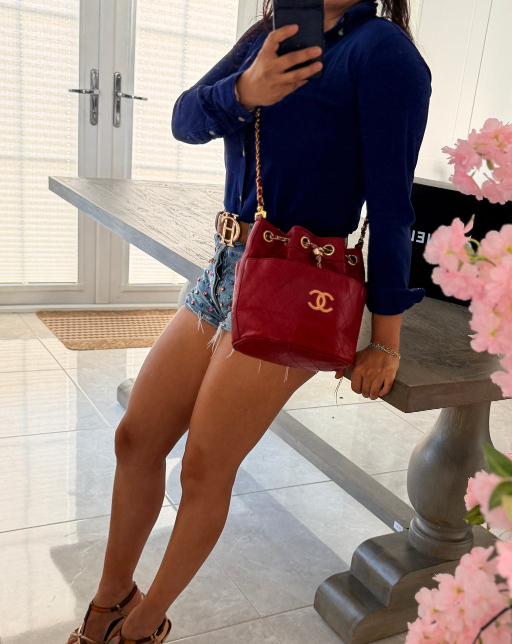 Chanel Vintage Bucket Bag • Lambskin • 24K Gold-Plated Hardware (1986–1988) • Lambskin