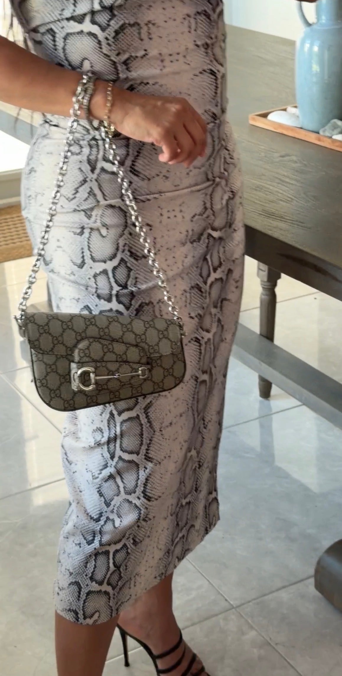 GUCCI Horsebit 1955 Mini Shoulder Bag 2024 Collection Silver Hardware