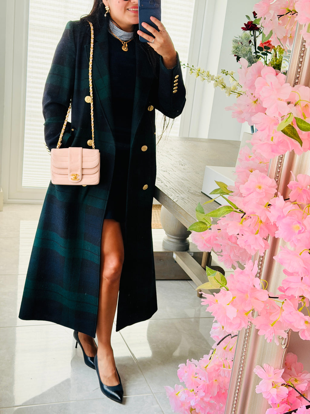 Chanel Vintage Mademoiselle Flap Mini Bag Pink Lambskin Leather 24k Gold Plated Hardware