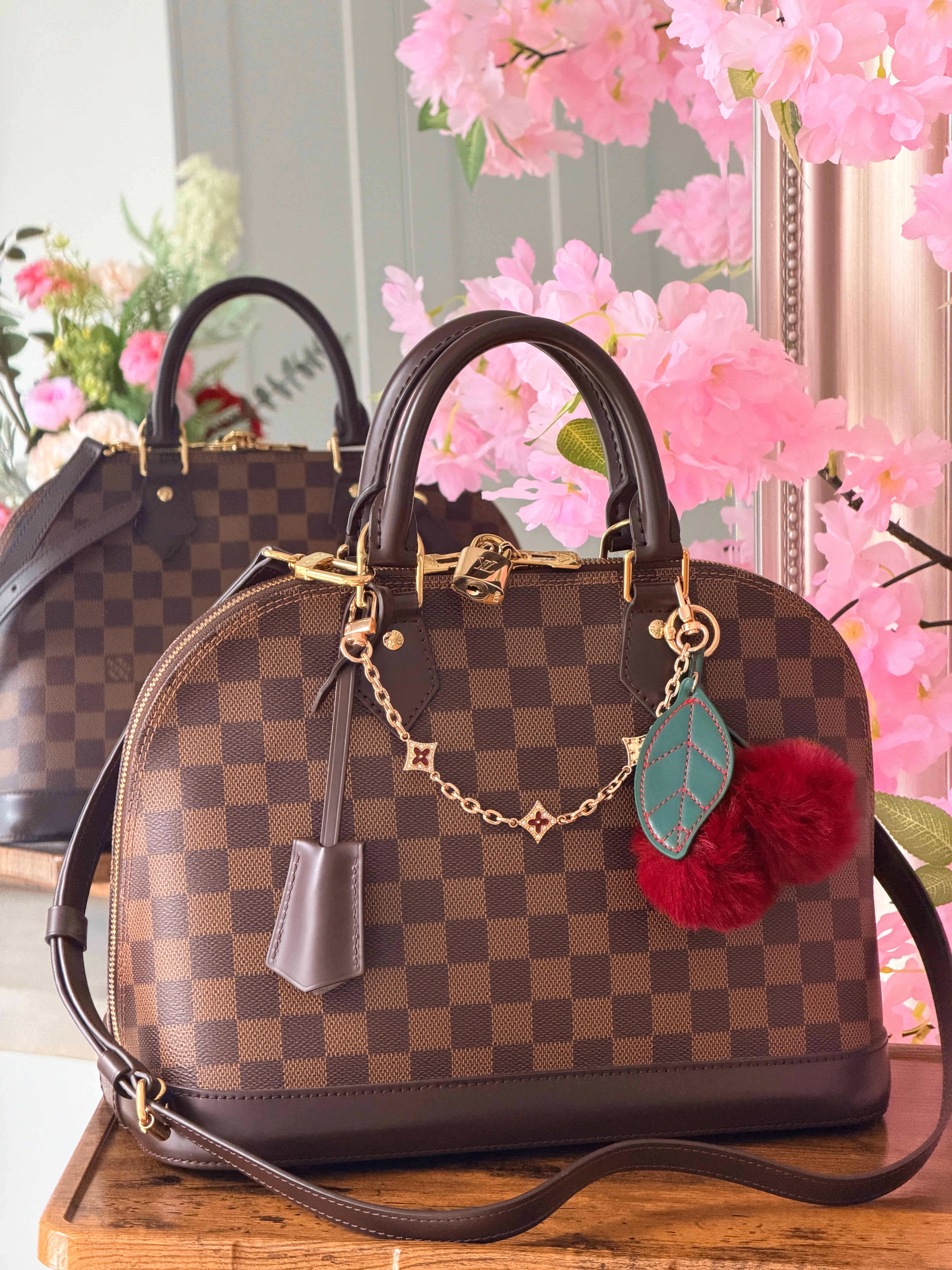 Louis Vuitton Alma PM in Damier Ebene – 2021 Microchip Edition with Full Set & Additional Louis Vuitton Strap