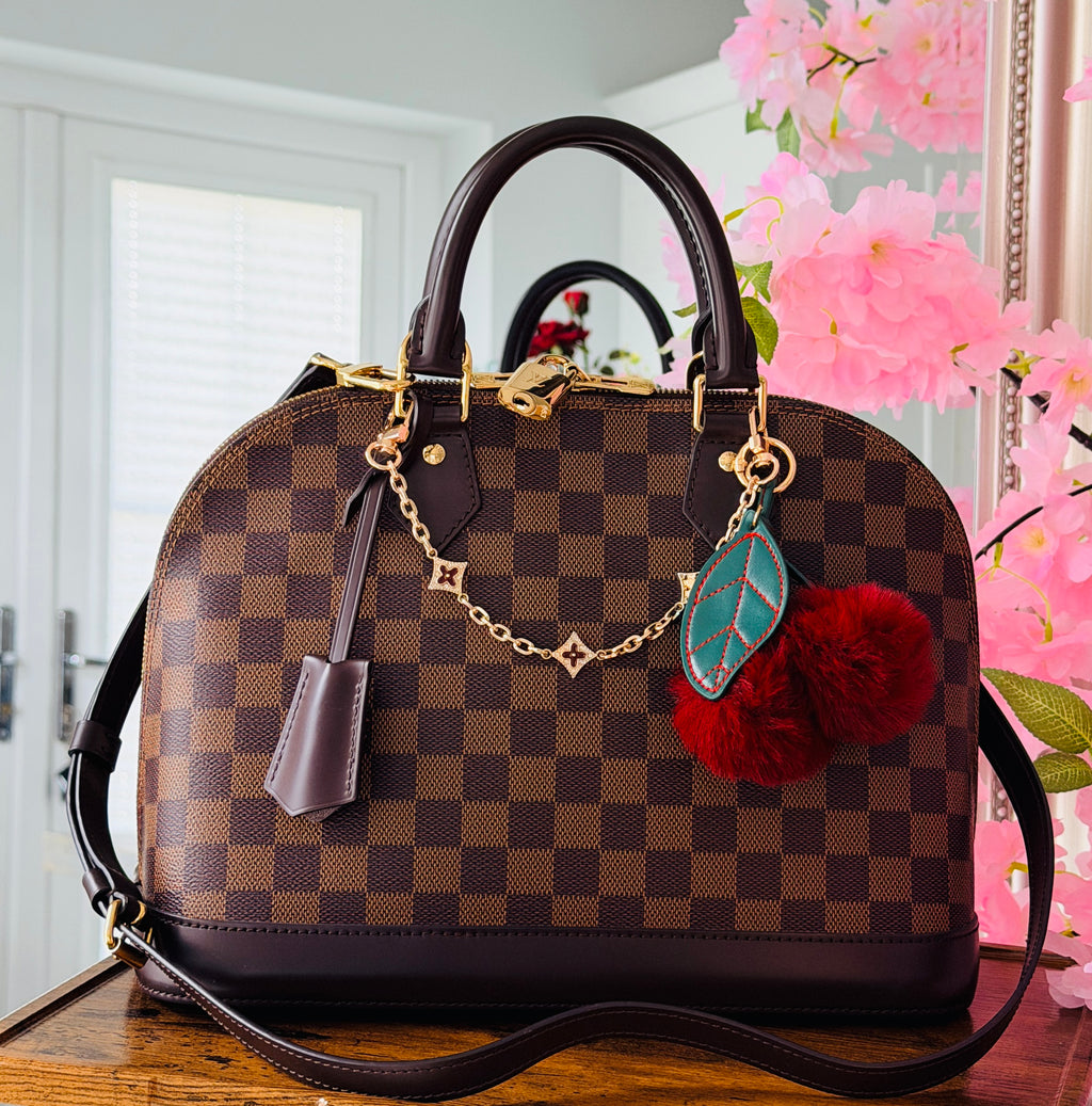 Louis Vuitton Alma PM in Damier Ebene – 2021 Microchip Edition with Full Set & Additional Louis Vuitton Strap