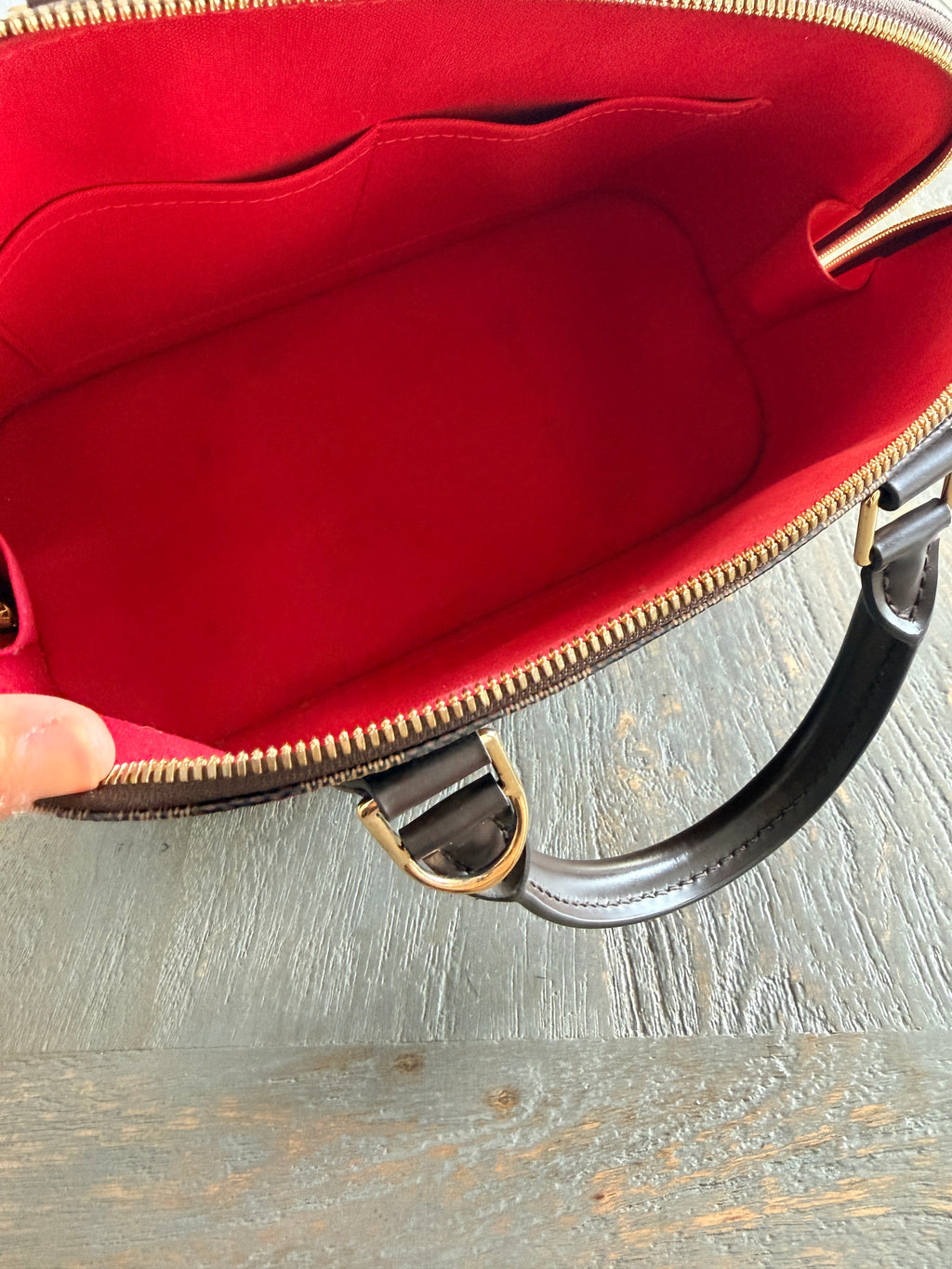 Louis Vuitton Alma PM in Damier Ebene – 2021 Microchip Edition with Full Set & Additional Louis Vuitton Strap
