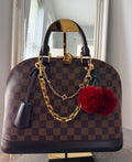 Louis Vuitton Alma PM in Damier Ebene – 2021 Microchip Edition with Full Set & Additional Louis Vuitton Strap