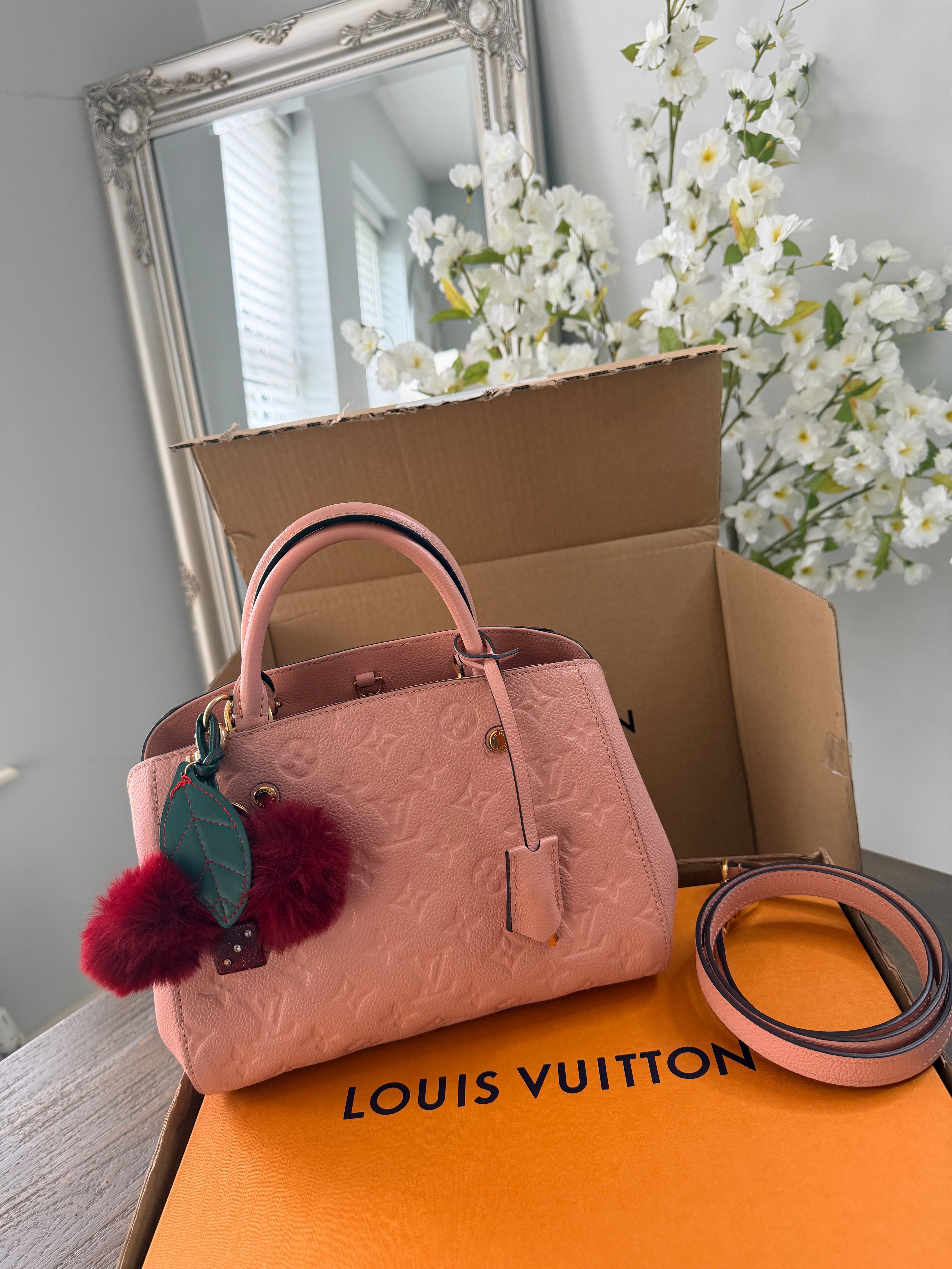 Louis Vuitton Montaigne BB Monogram Empreinte Leather | Pink