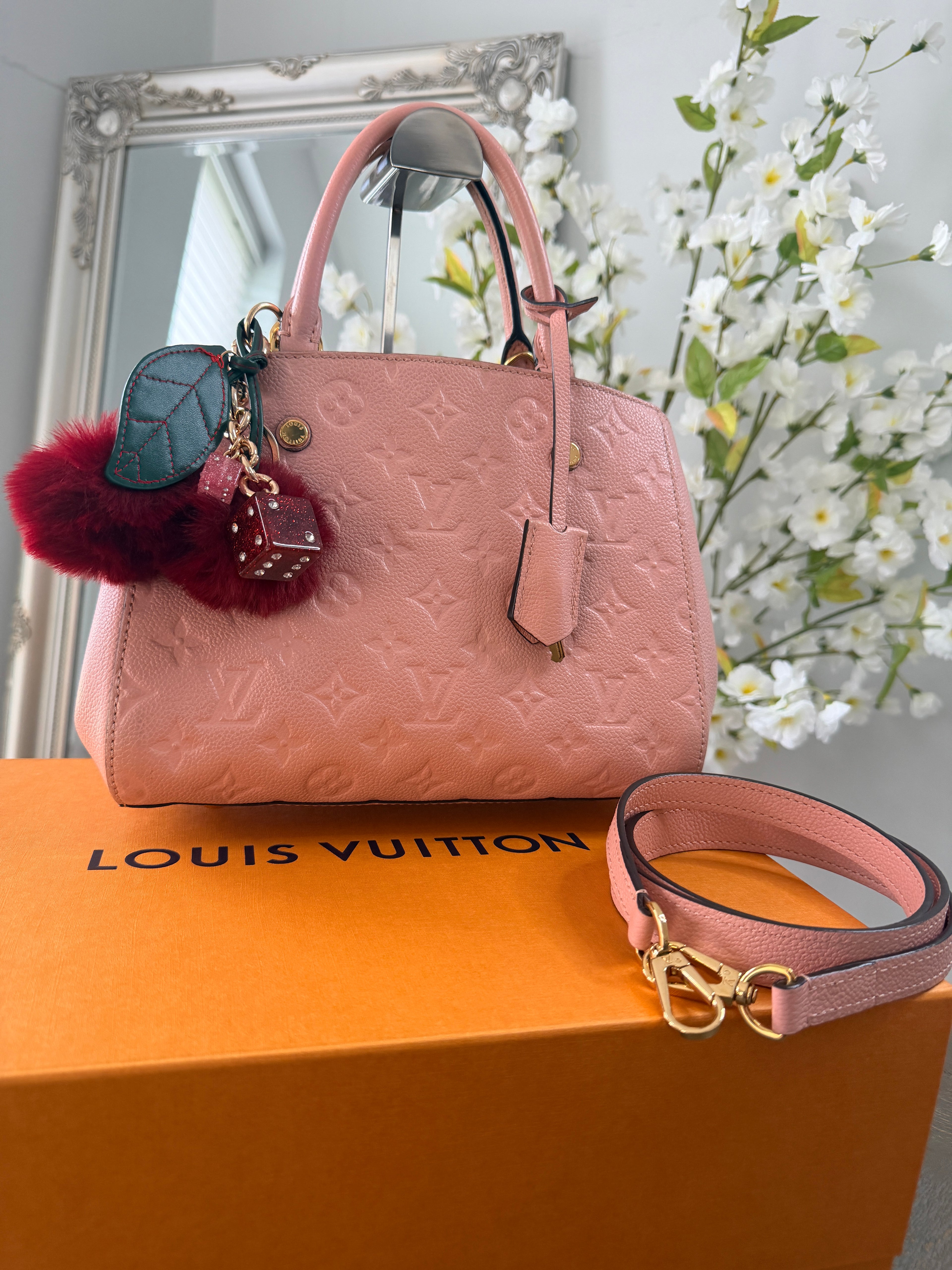 Louis Vuitton Montaigne BB Monogram Empreinte Leather | Pink