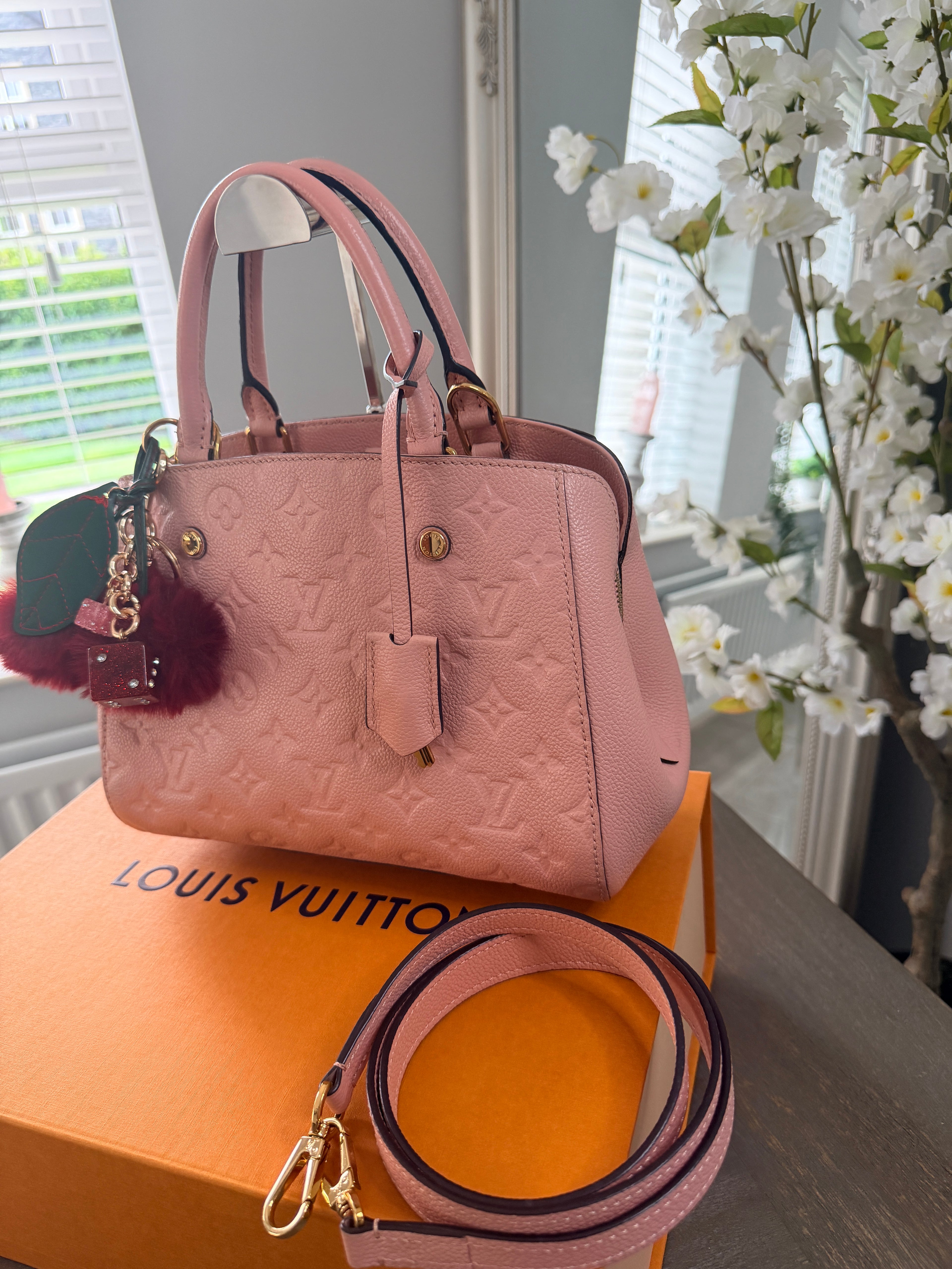 Louis Vuitton Montaigne BB Monogram Empreinte Leather | Pink