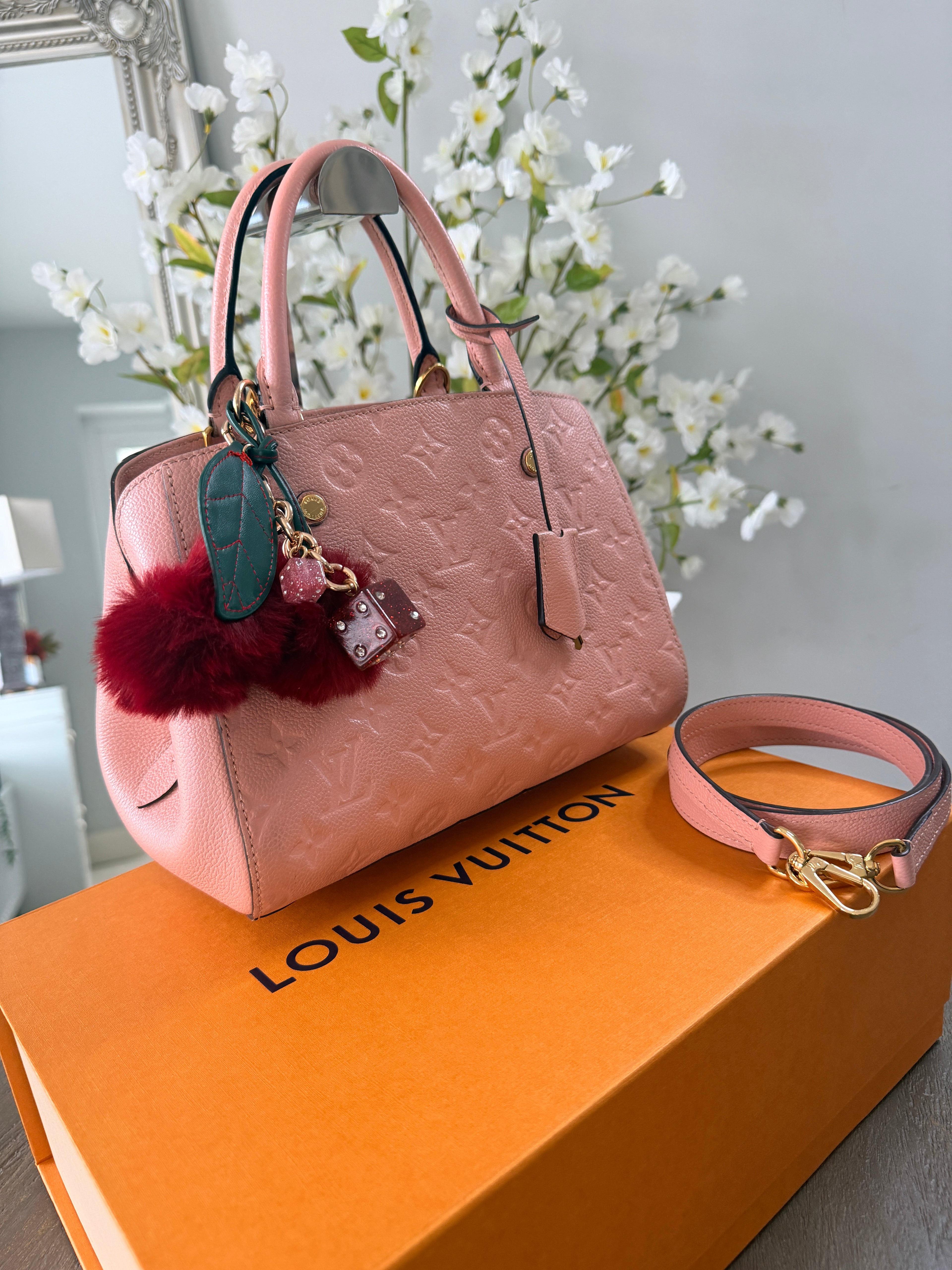 Louis Vuitton Montaigne BB Monogram Empreinte Leather | Pink