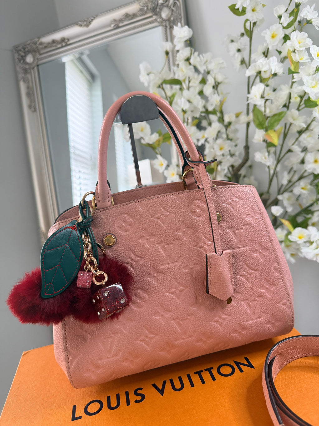 Louis Vuitton Montaigne BB Monogram Empreinte Leather | Pink