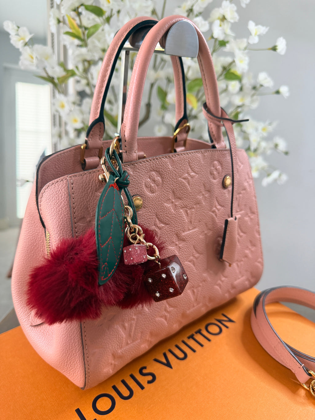 Louis Vuitton Montaigne BB Monogram Empreinte Leather | Pink