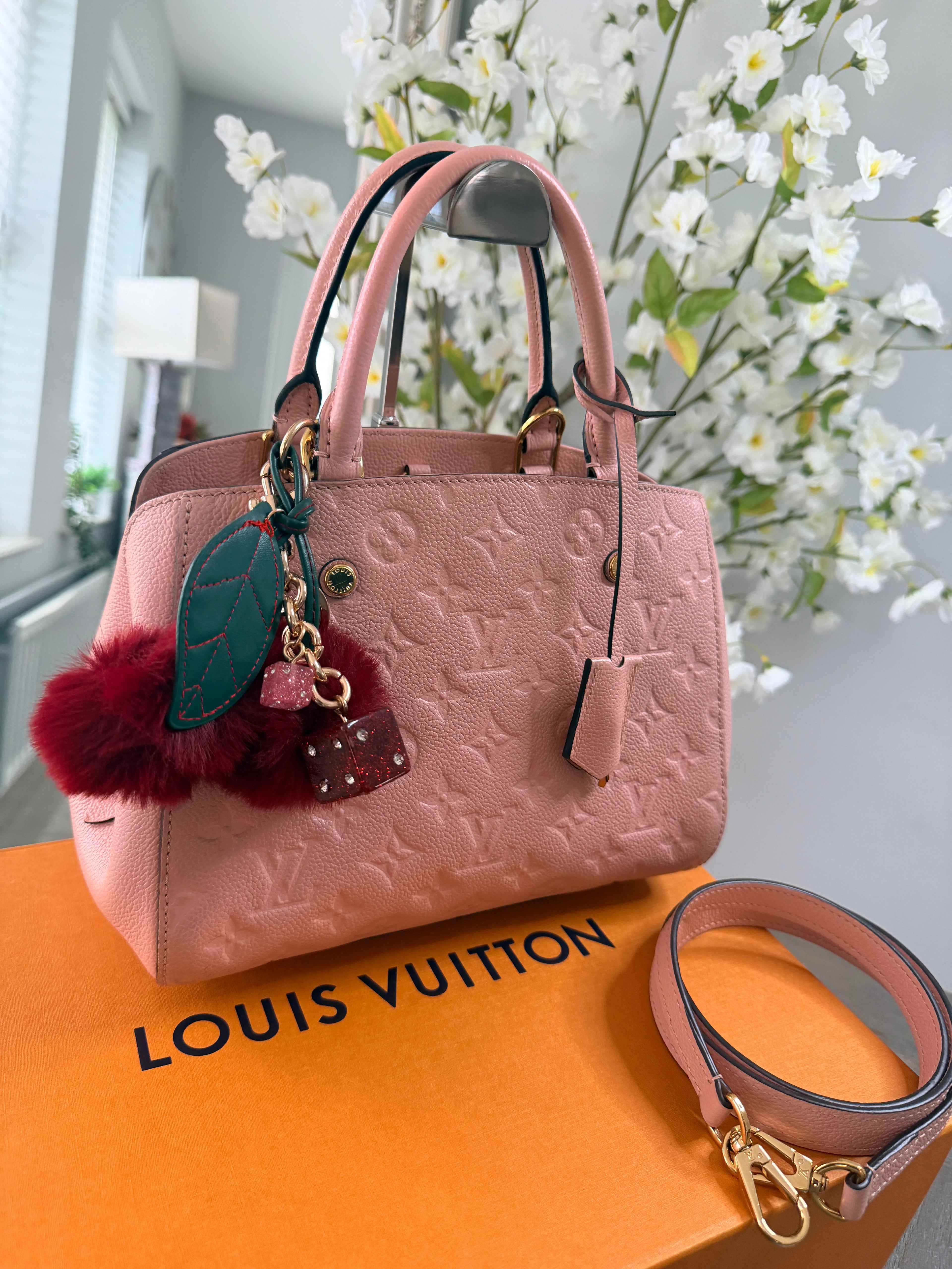 Louis Vuitton Montaigne BB Monogram Empreinte Leather | Pink