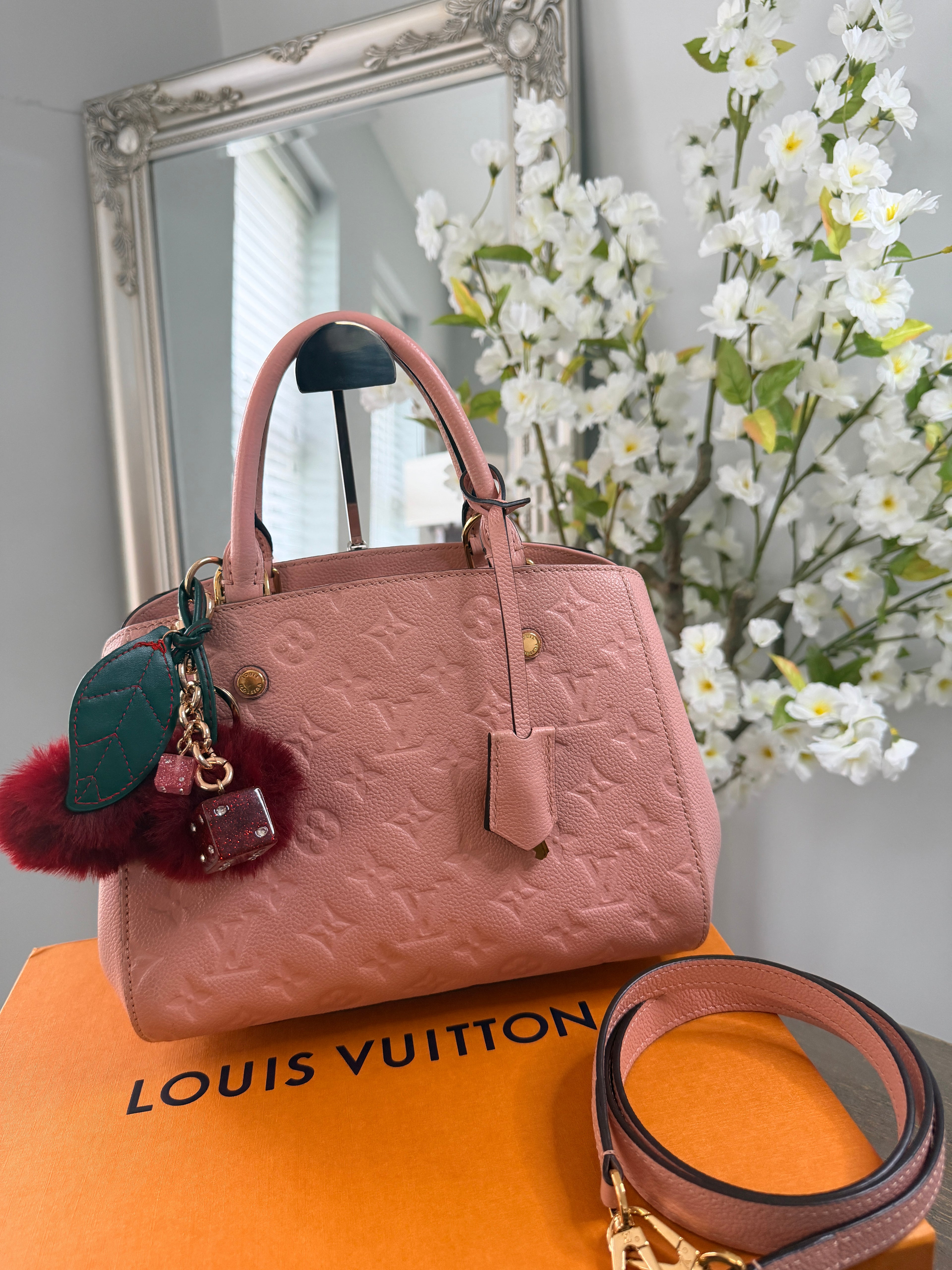 Louis Vuitton Montaigne BB Monogram Empreinte Leather | Pink