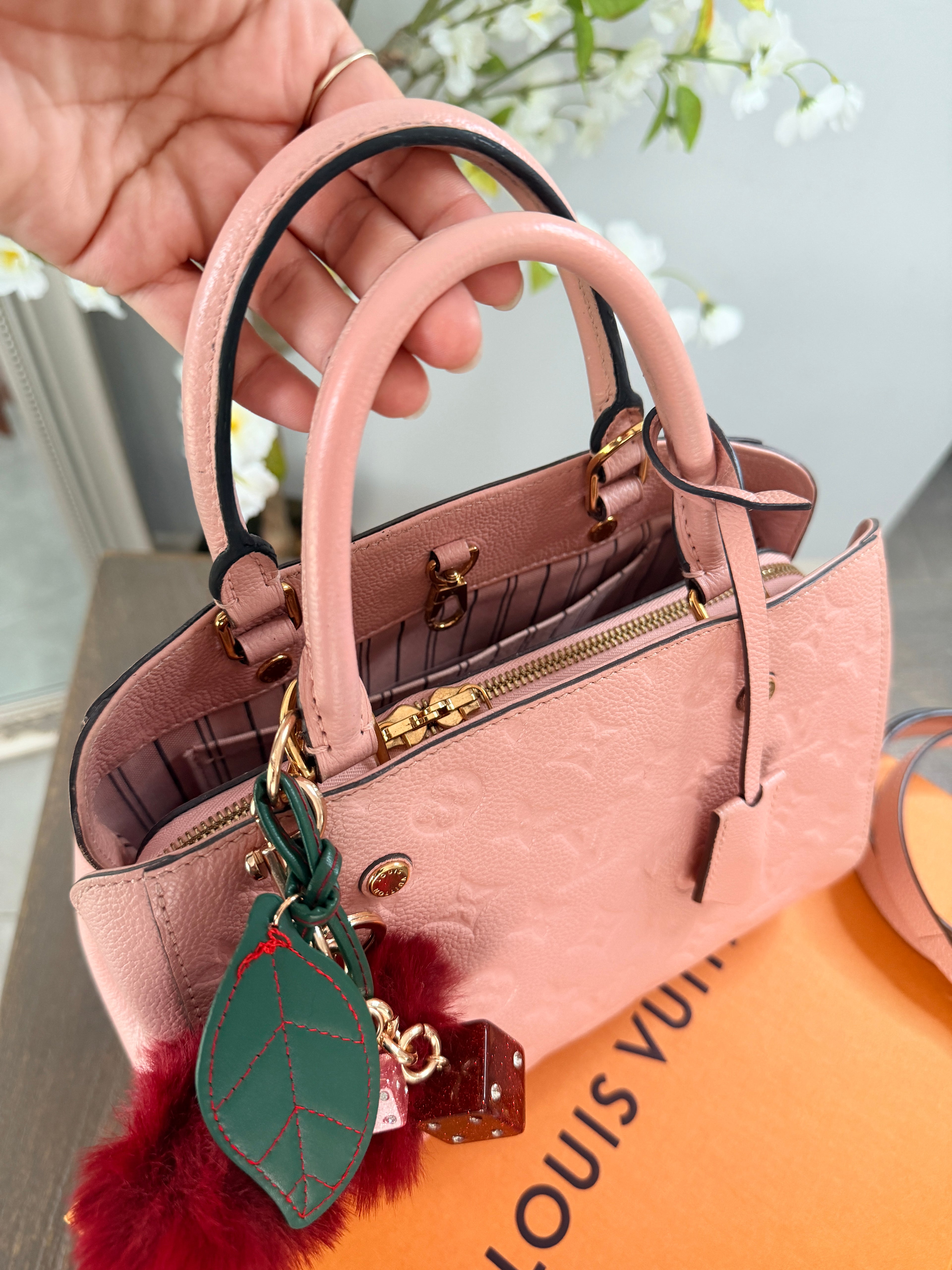 Louis Vuitton Montaigne BB Monogram Empreinte Leather | Pink