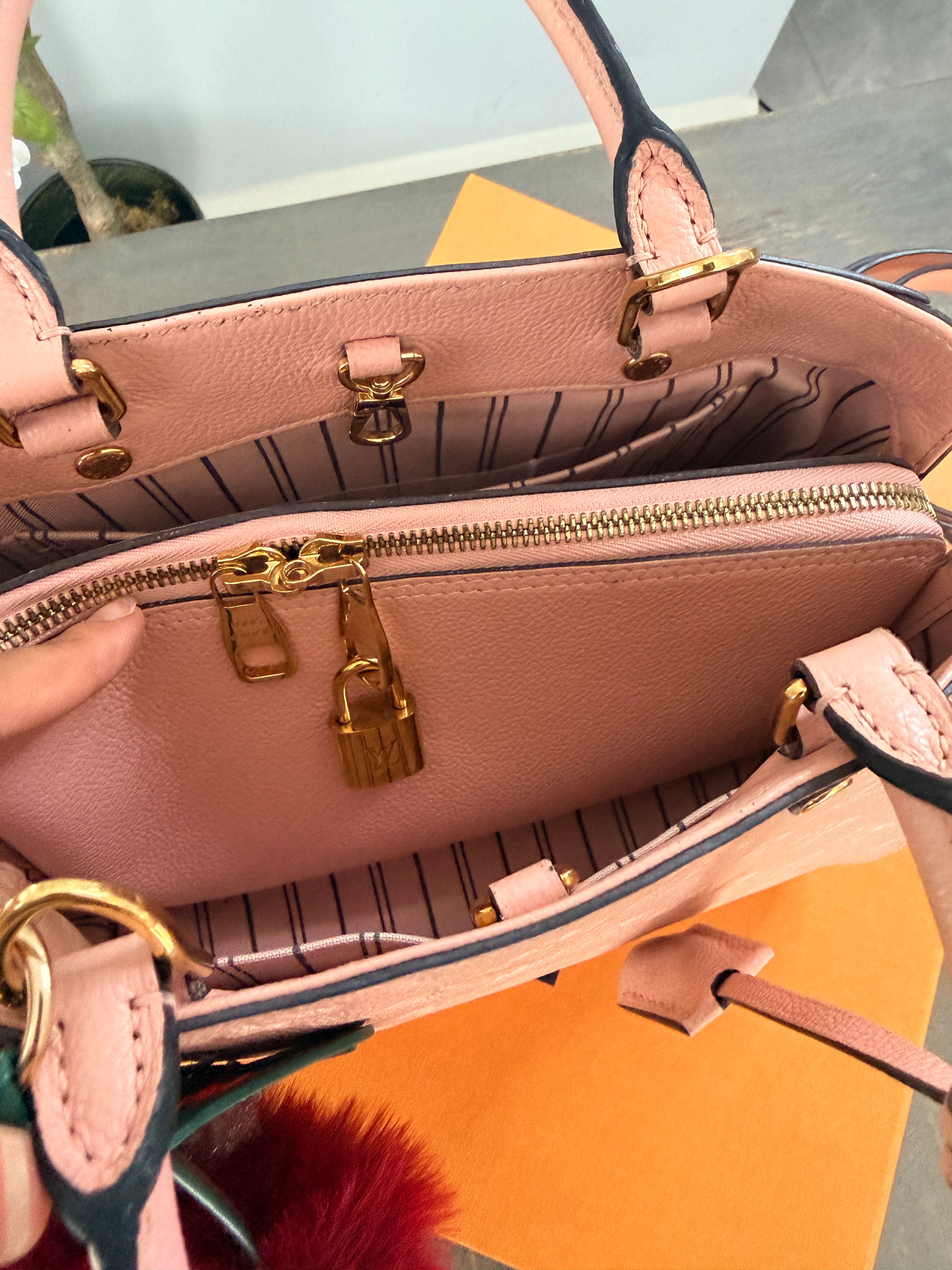 Louis Vuitton Montaigne BB Monogram Empreinte Leather | Pink