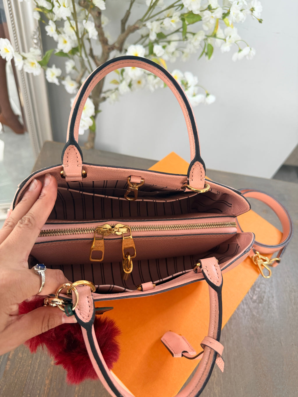 Louis Vuitton Montaigne BB Monogram Empreinte Leather | Pink