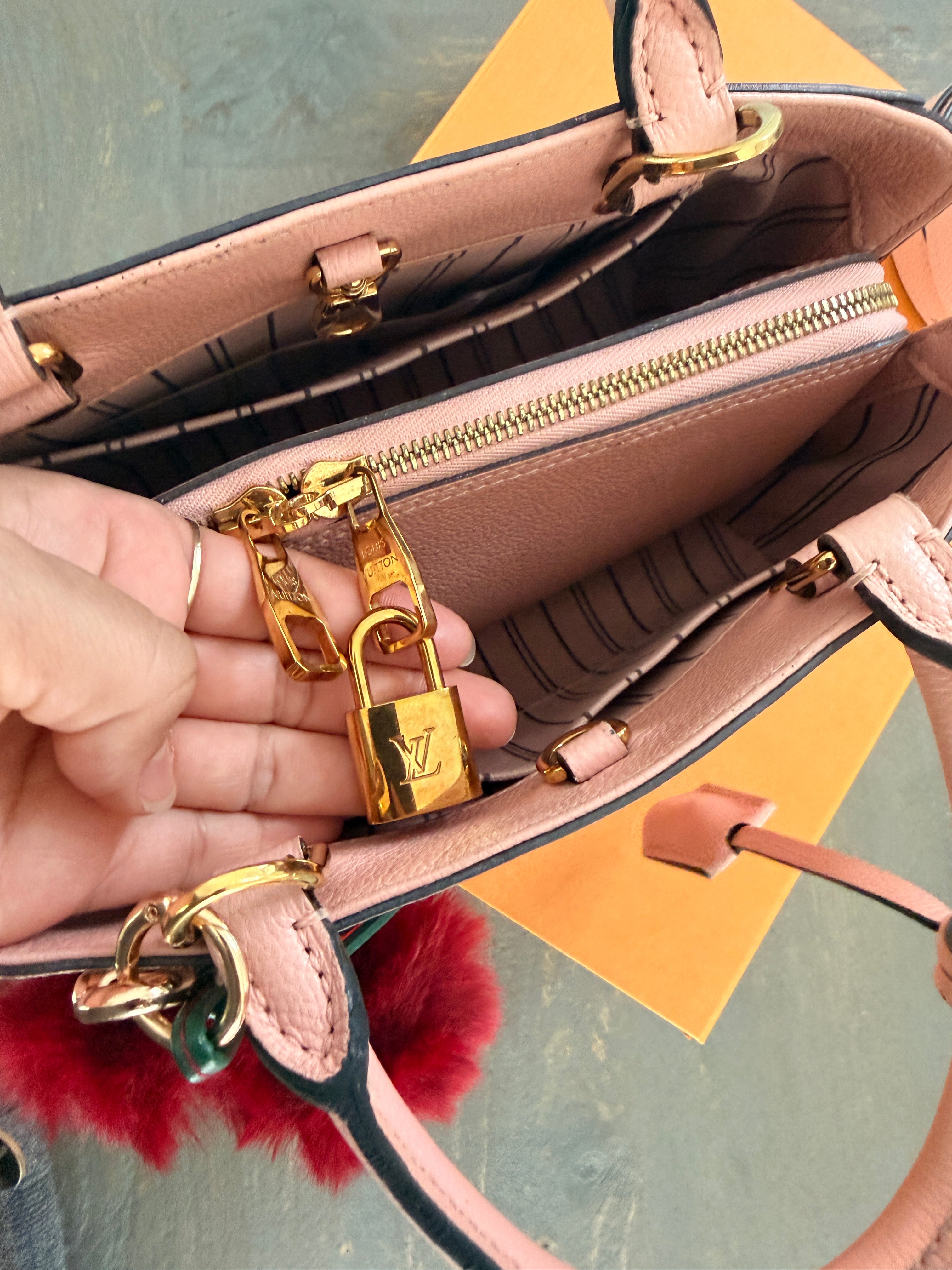Louis Vuitton Montaigne BB Monogram Empreinte Leather | Pink