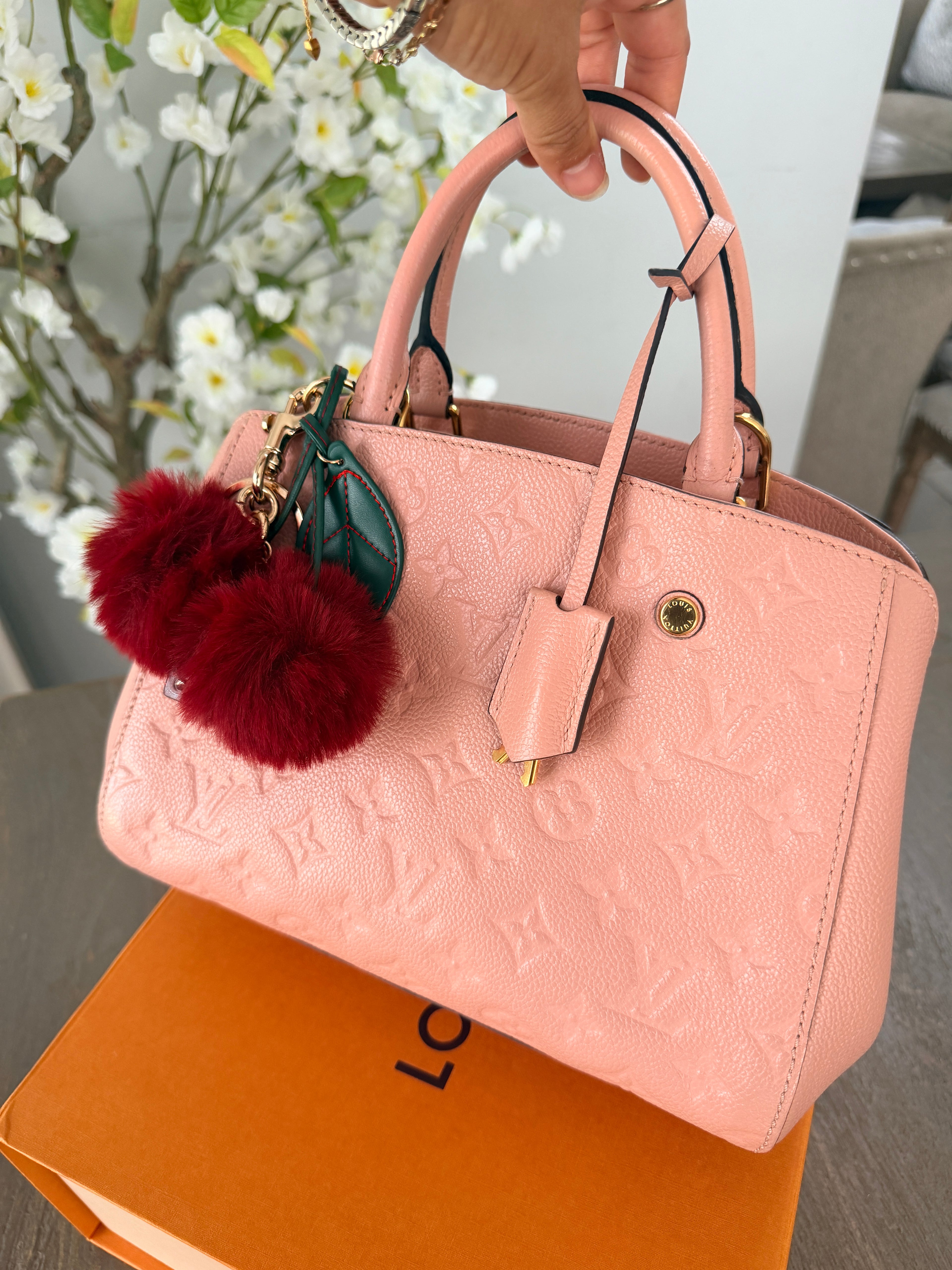 Louis Vuitton Montaigne BB Monogram Empreinte Leather | Pink