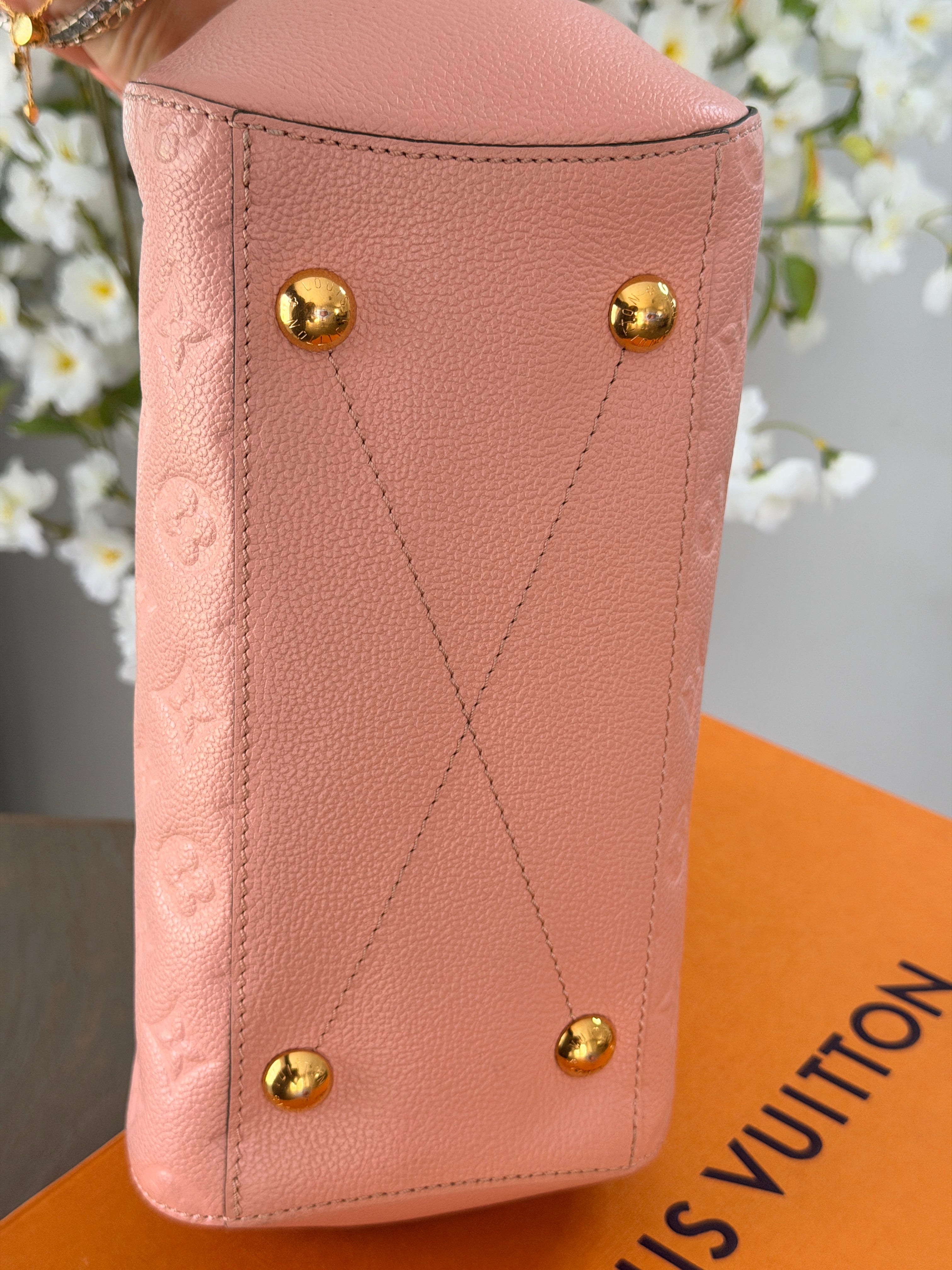 Louis Vuitton Montaigne BB Monogram Empreinte Leather | Pink
