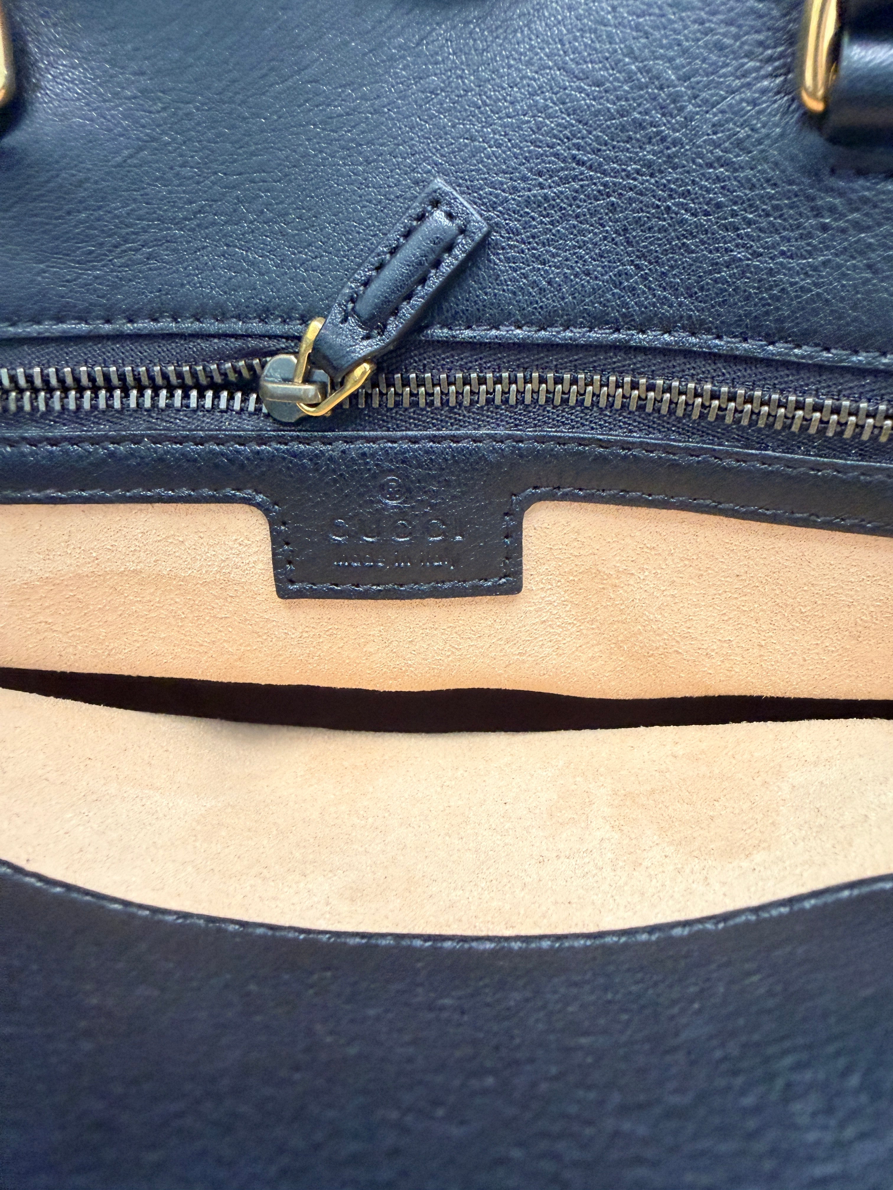 Gucci Diana Bamboo Small Shoulder bag Black Leather Gold Hardware