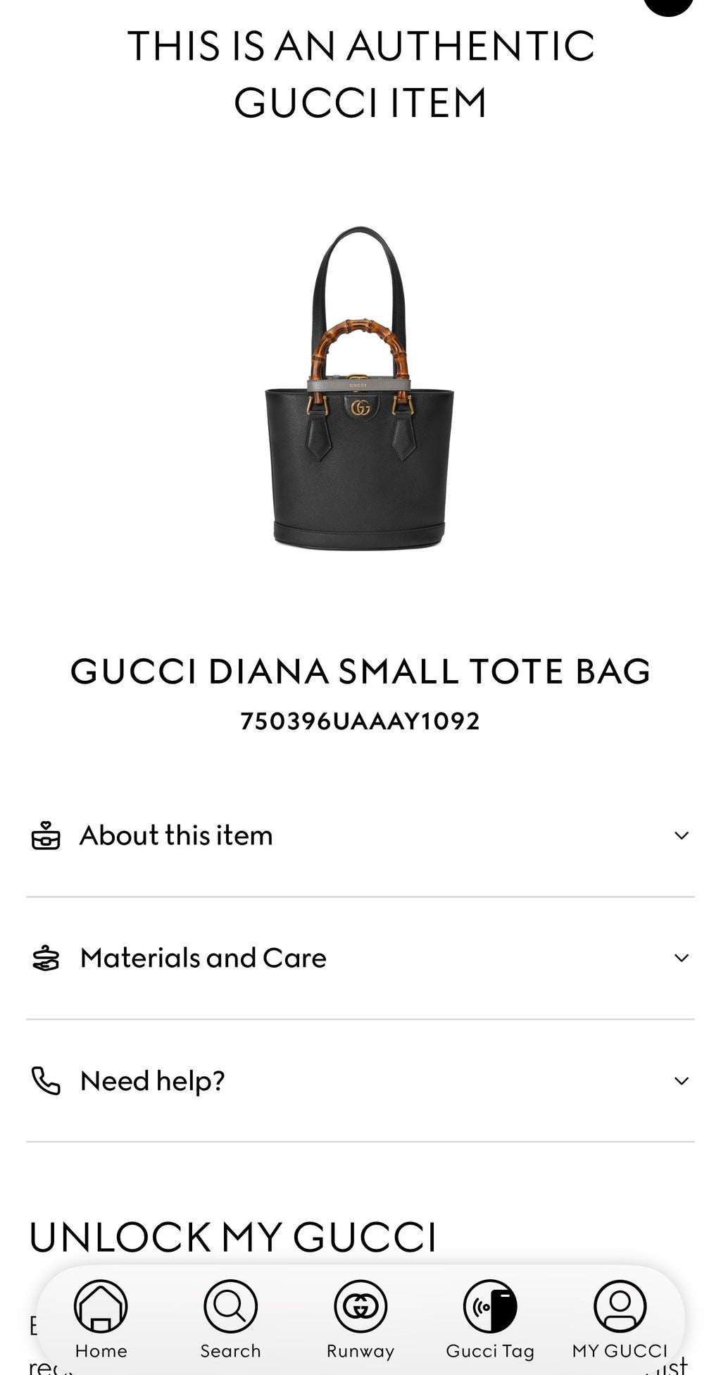 Gucci Diana Bamboo Small Shoulder bag Black Leather Gold Hardware