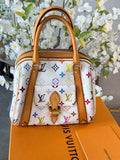 Louis Vuitton Takashi Murakami Priscila Monogram White Leather Gold Hardware