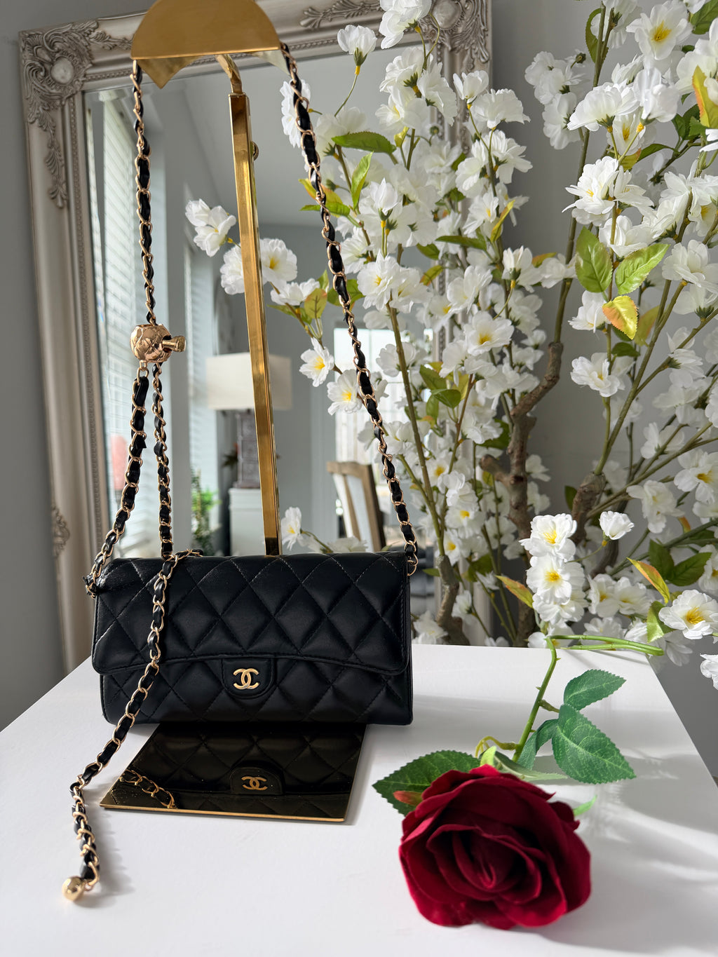Chanel Matelasse Long Wallet Black Lambskin Leather Gold Hardware