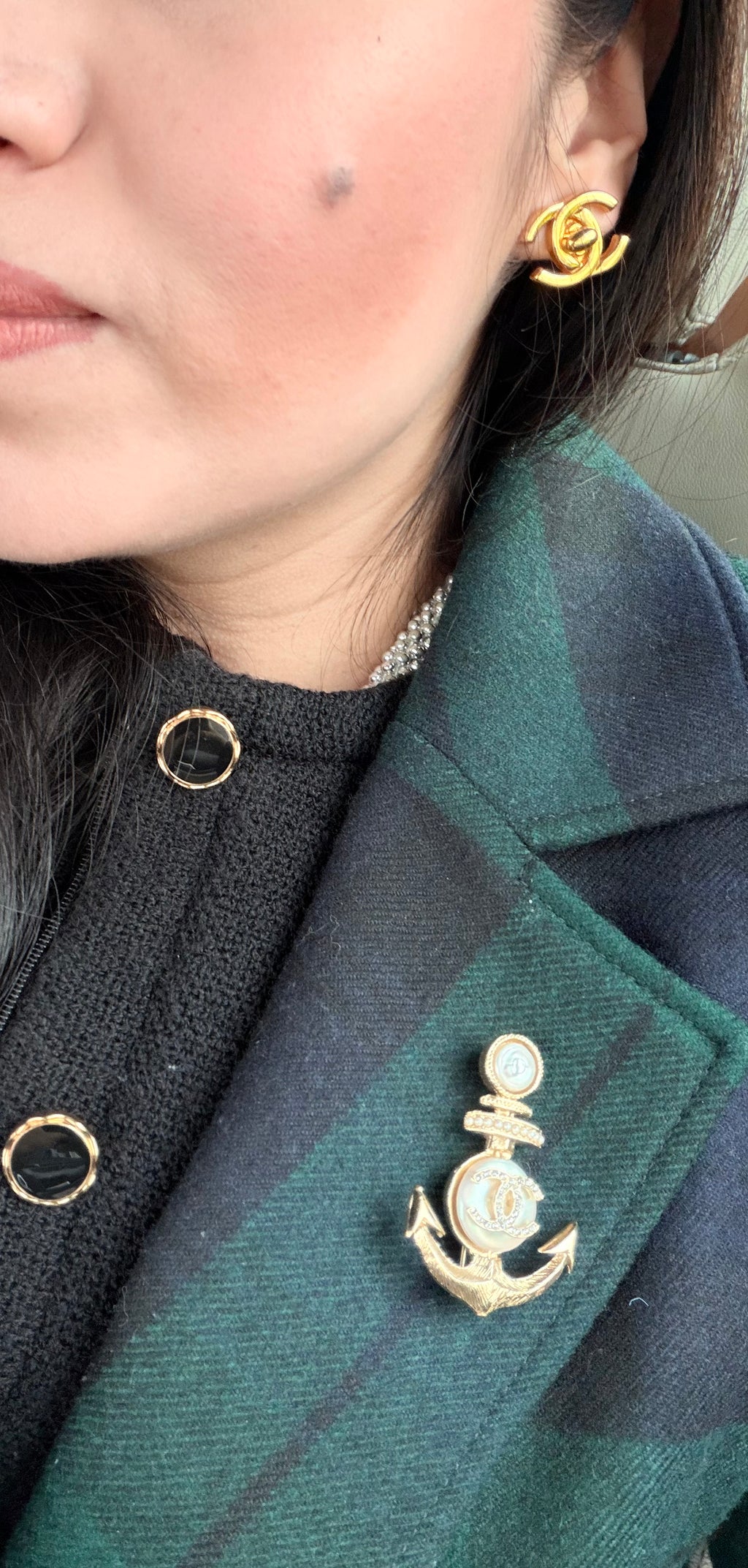Chanel Turnlock CC Earrings 24k Gold Plated