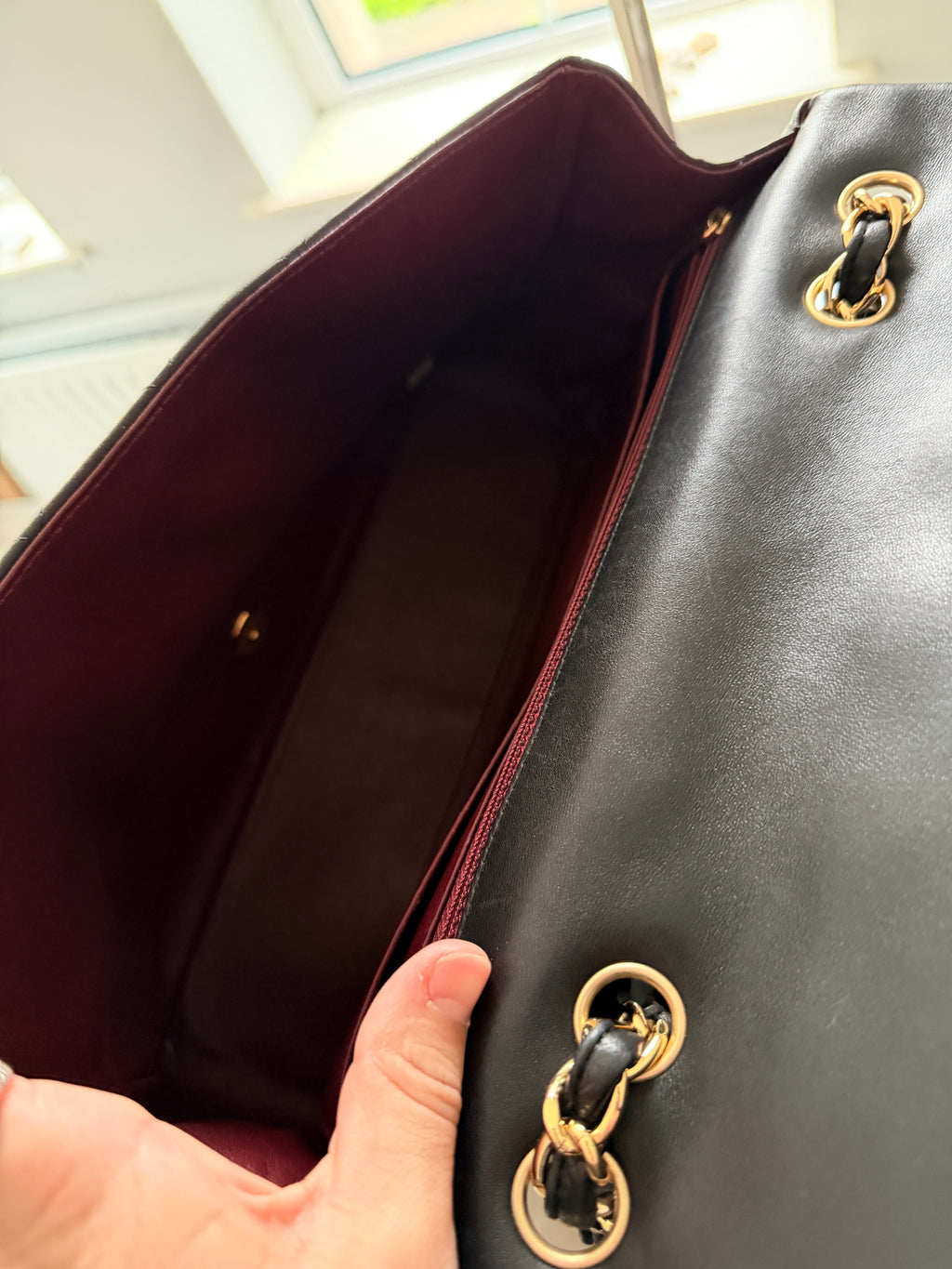 Chanel Jumbo Classic Single Flap Black Lambskin Leather Gold Hardware