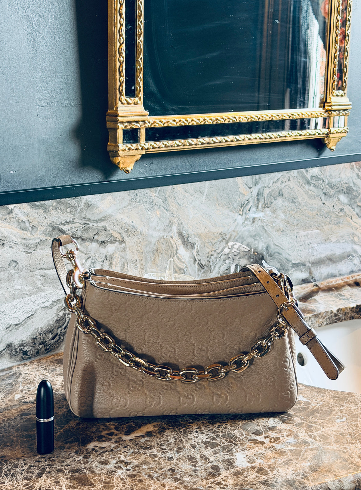Gucci GG Emblem Mini Shoulder Bag