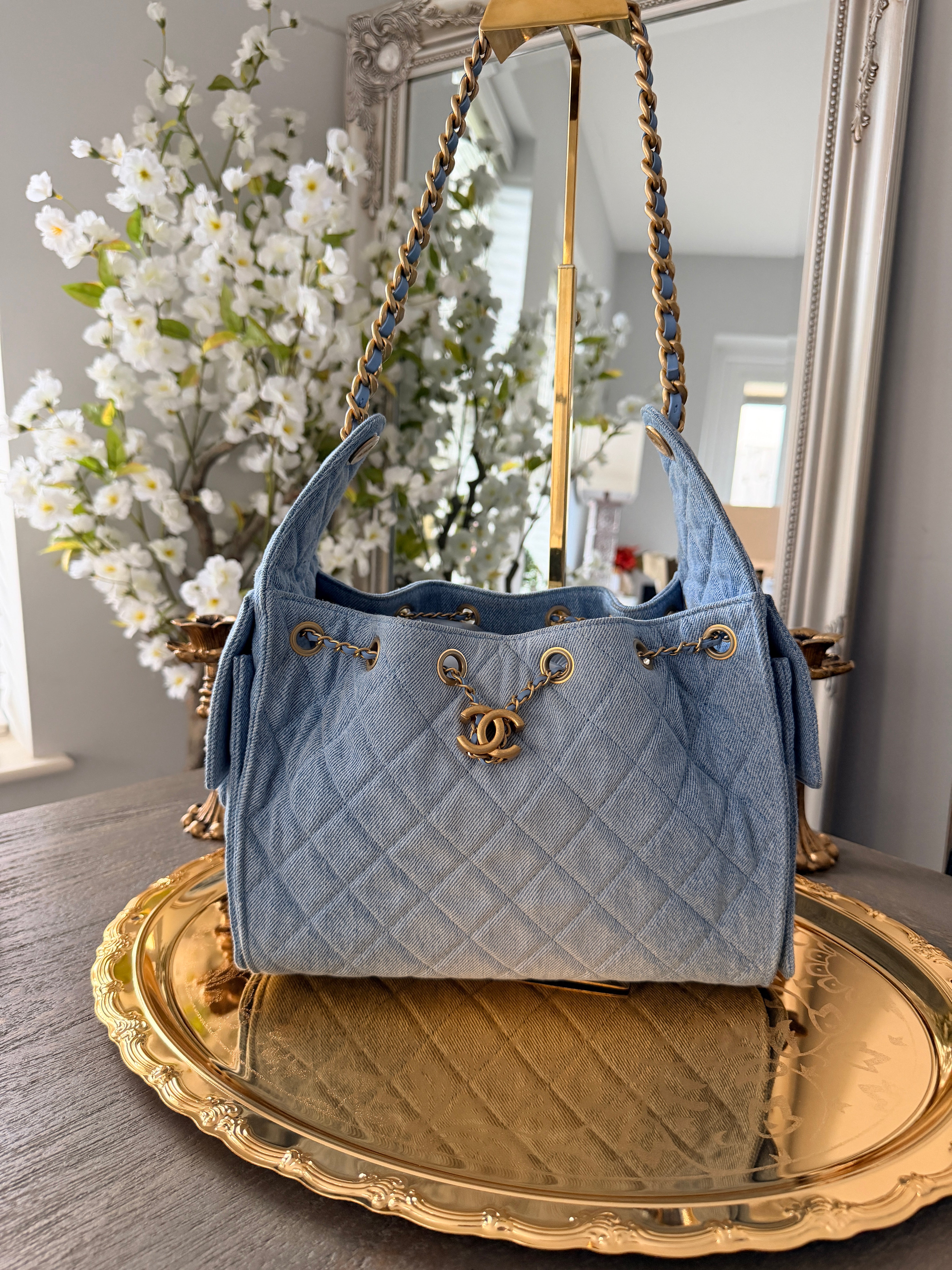 Chanel Mini Chevron Flap Black Lambskin Leather with Silver