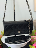 Chanel Long Wallet 2019 Black Caviar Leather Silver Hardware