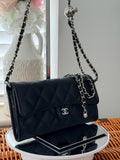 Chanel Long Wallet 2019 Black Caviar Leather Silver Hardware