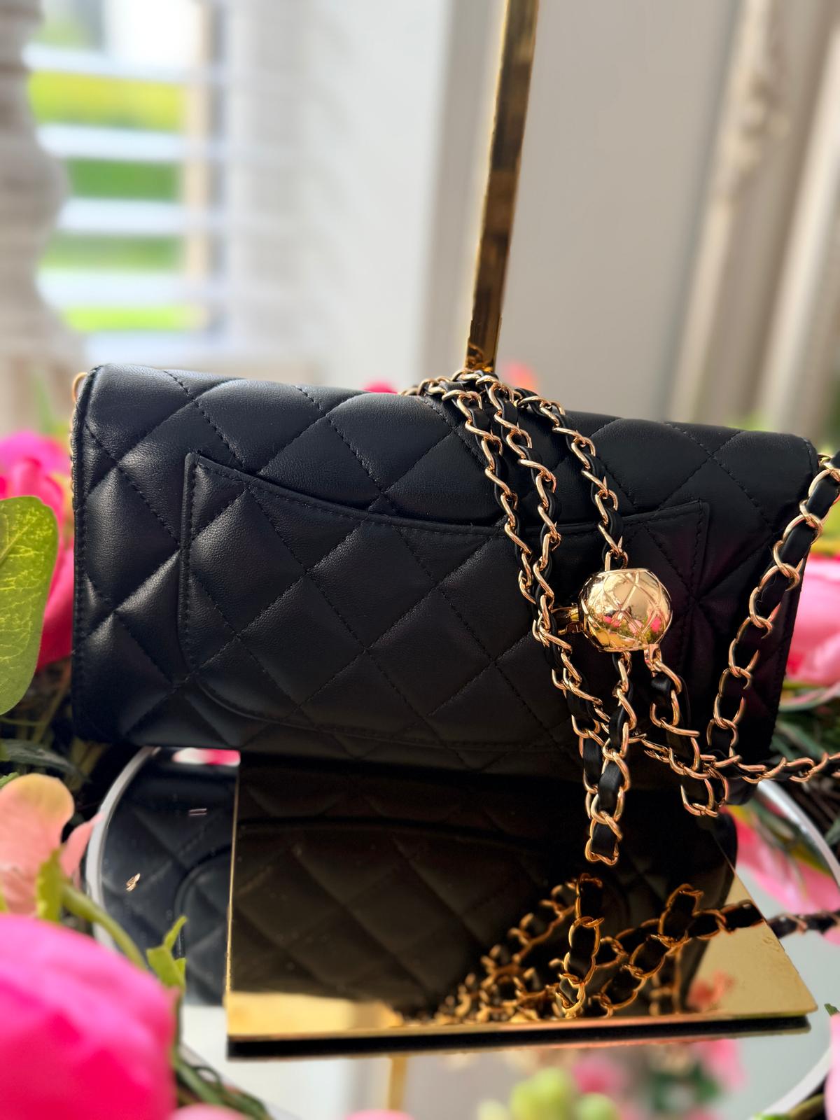 Chanel Timeless Classic Wallet Black Lambskin Leather Gold Hardware
