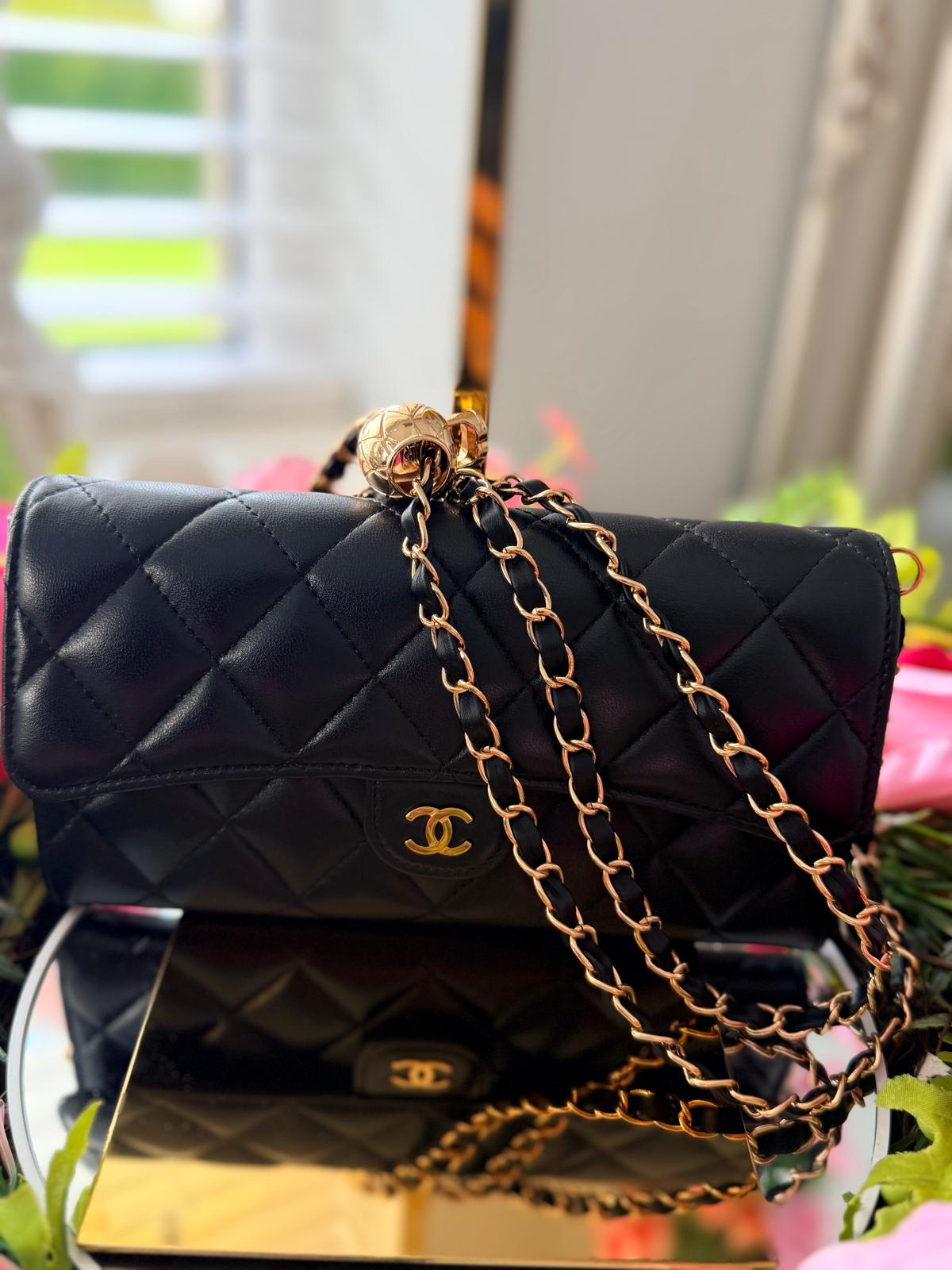Chanel Timeless Classic Wallet Black Lambskin Leather Gold Hardware