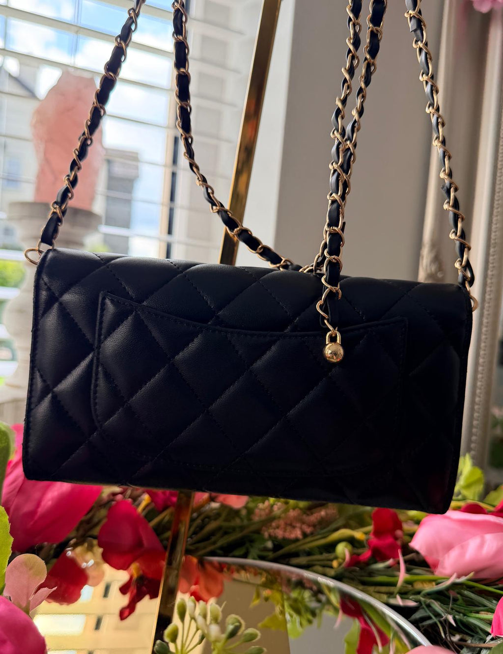 Chanel Timeless Classic Wallet Black Lambskin Leather Gold Hardware