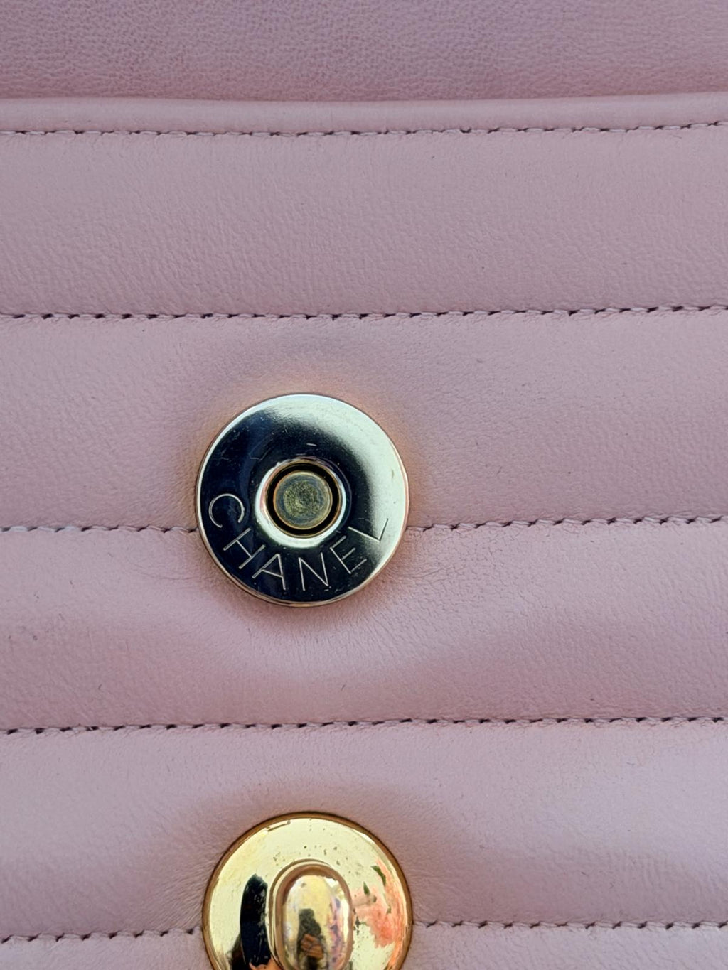 Chanel Vintage Mademoiselle Flap Mini Bag Pink Lambskin Leather 24k Gold Plated Hardware