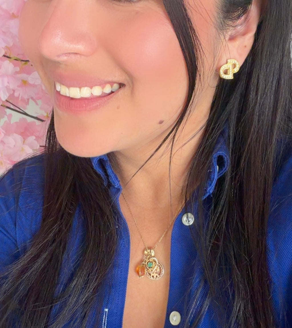 Christian Dior CD Gold Plated Clip On Earrings