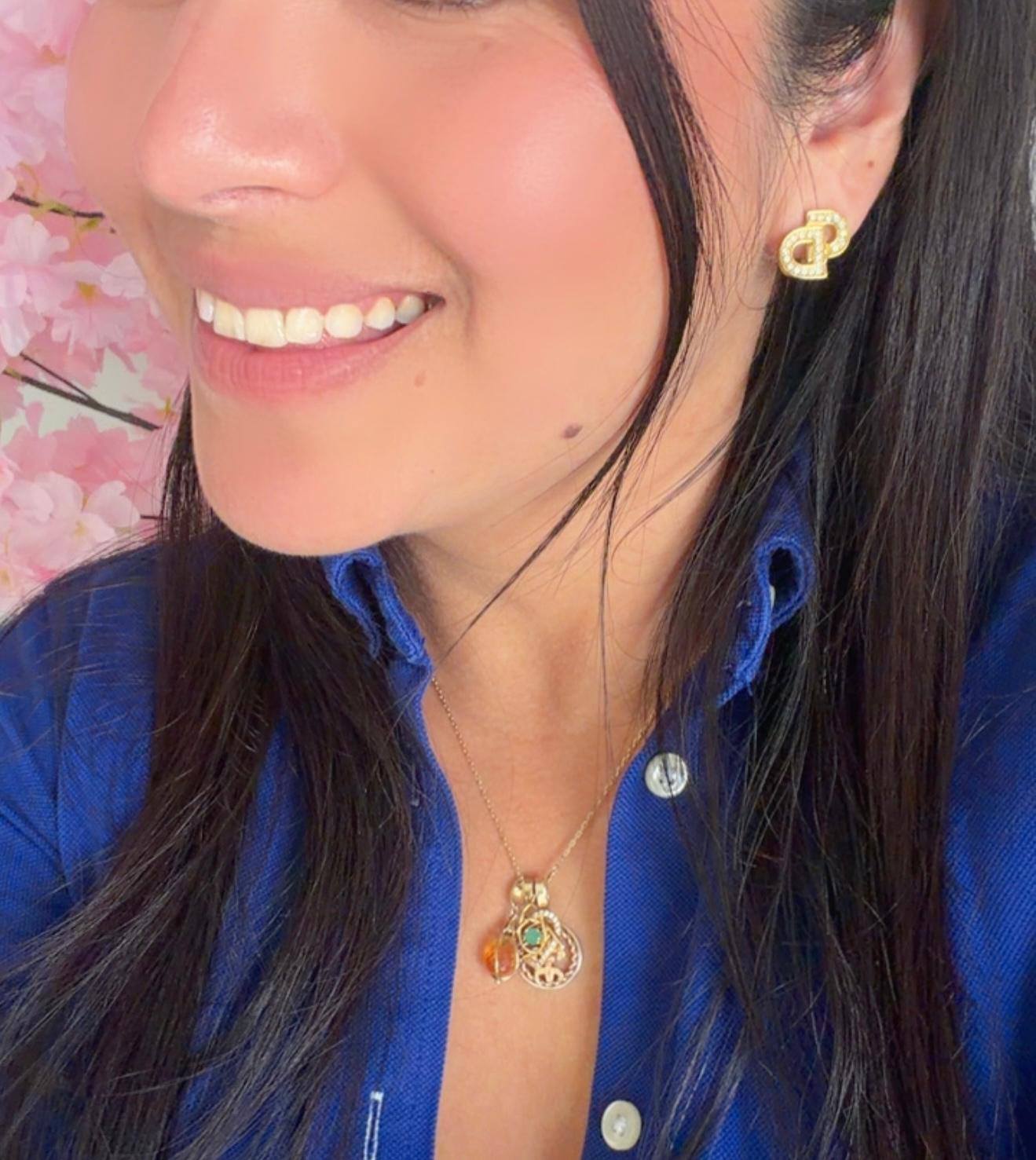 Christian Dior CD Gold Plated Clip On Earrings