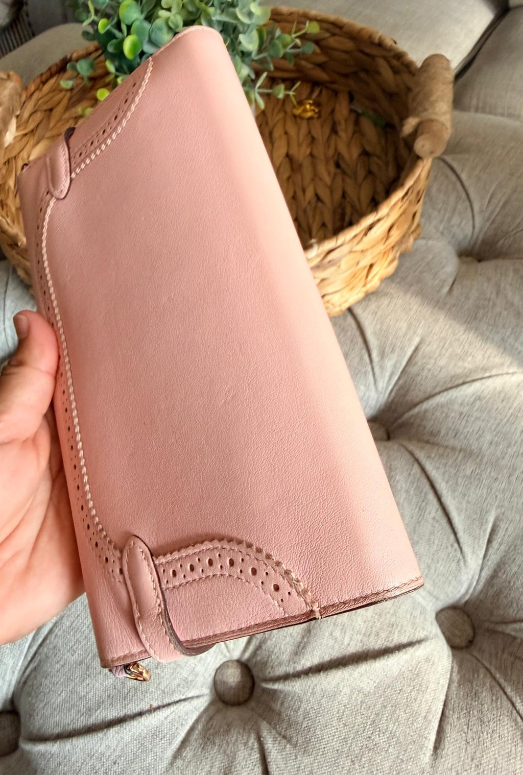 Hermes Kelly Ghillies Limited Edition Long Wallet Rose Sakura Veau Swift Leather